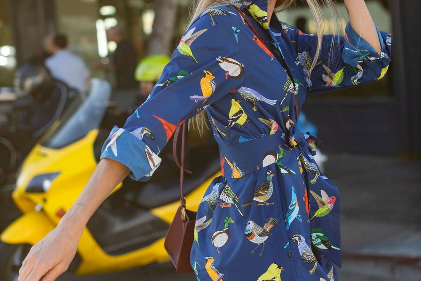 AMY dress Navy Birds - Lesley Evers-new arrival-Shop-Shop/All Products