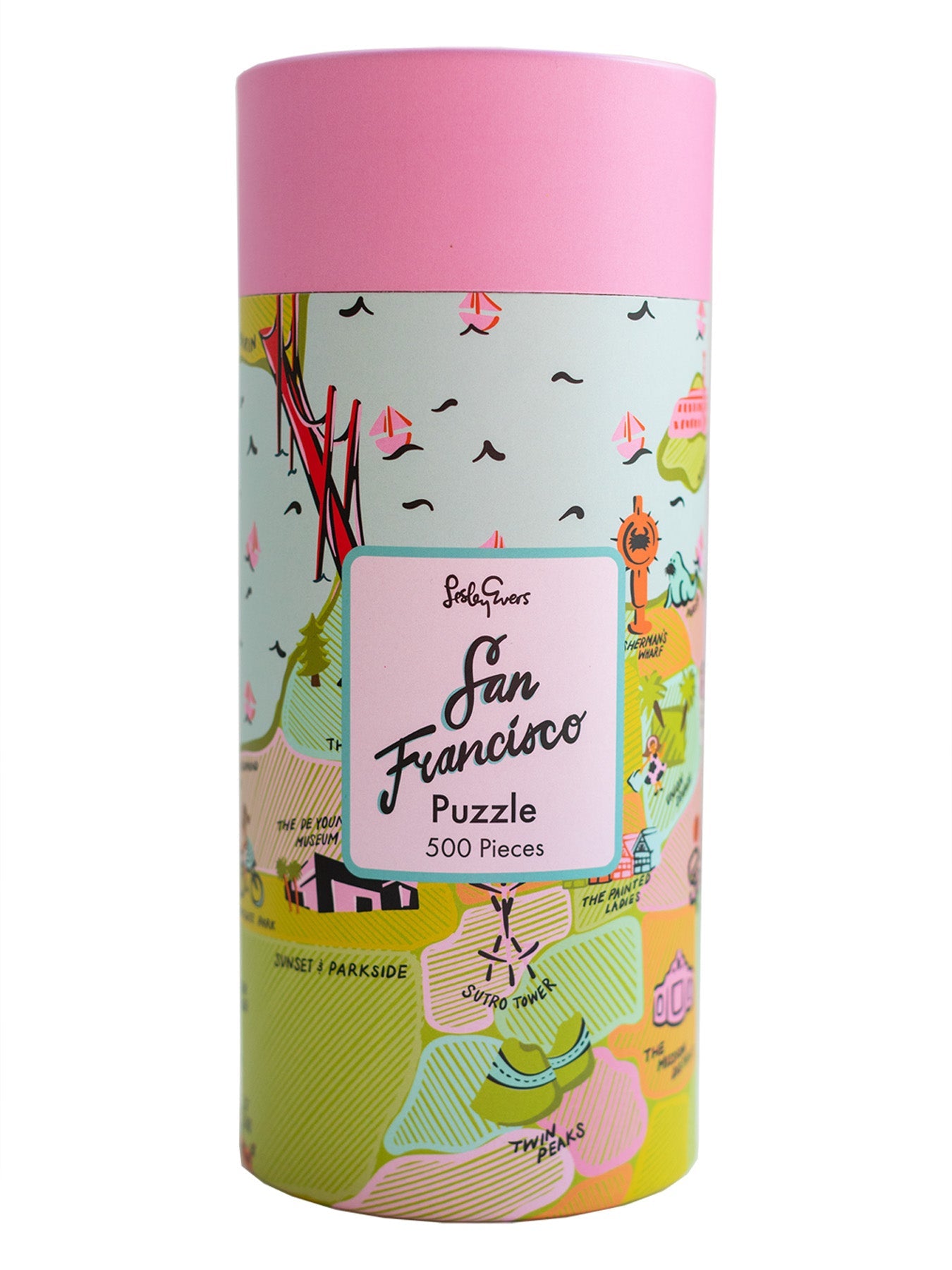 500 PIECE PUZZLE San Francisco - Lesley Evers - 500 piece puzzle - drawing - Gifts