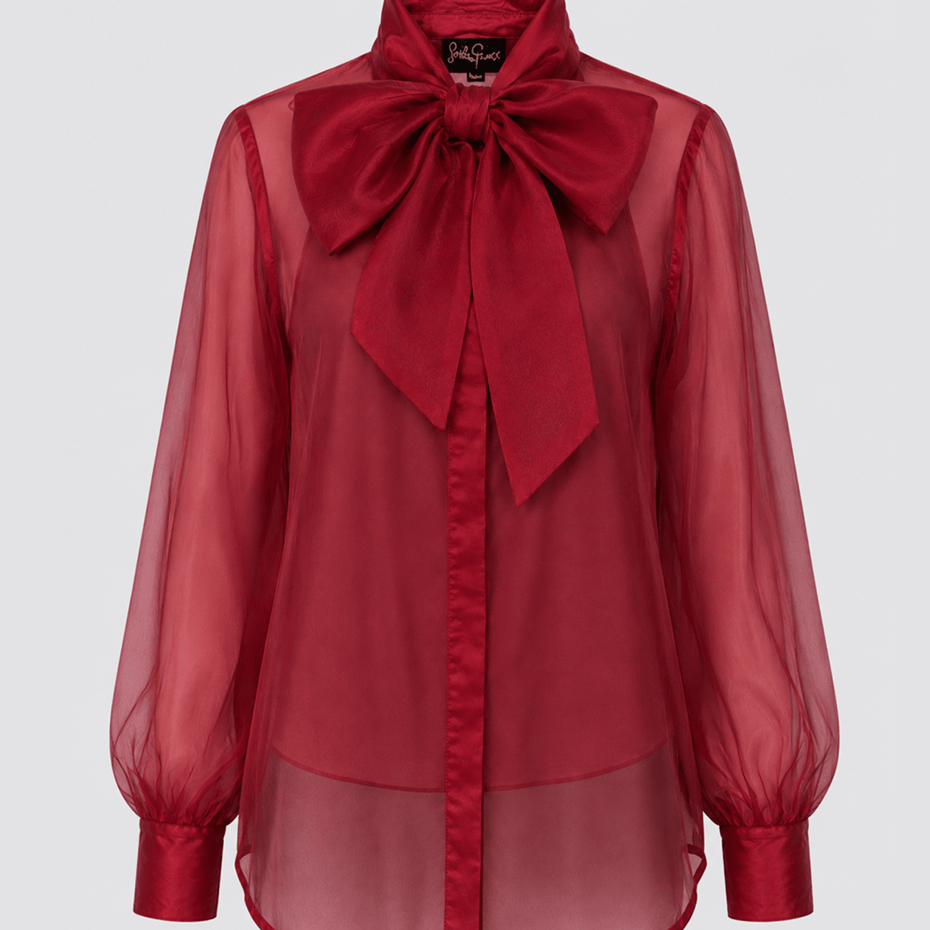 ALESSANDRA blouse Burgundy Organza - Lesley Evers-Black-Shop-Shop/All Products
