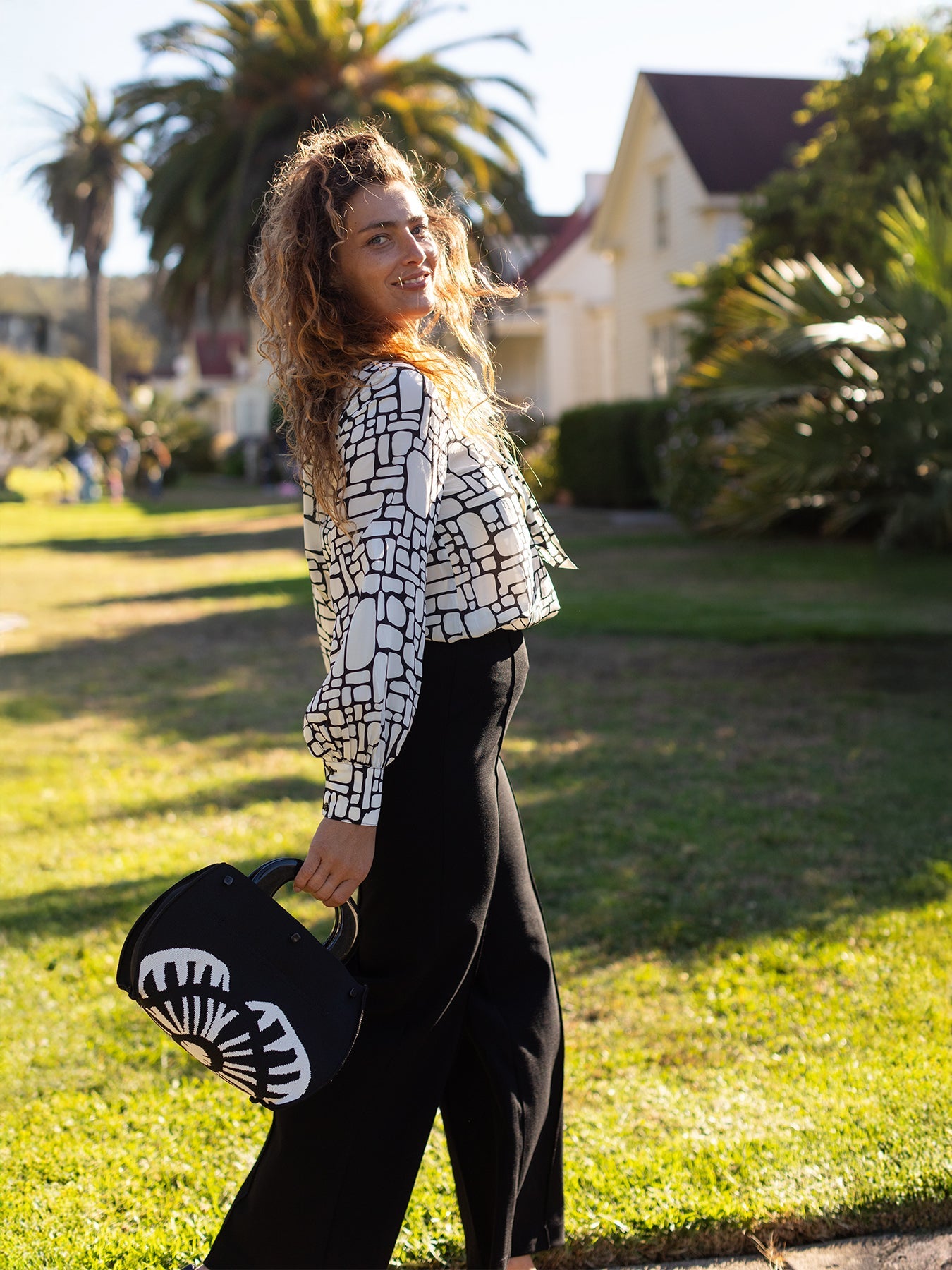 ALESSANDRA blouse Pebbles Ivory - Lesley Evers - Black - Shop - Shop/All Products