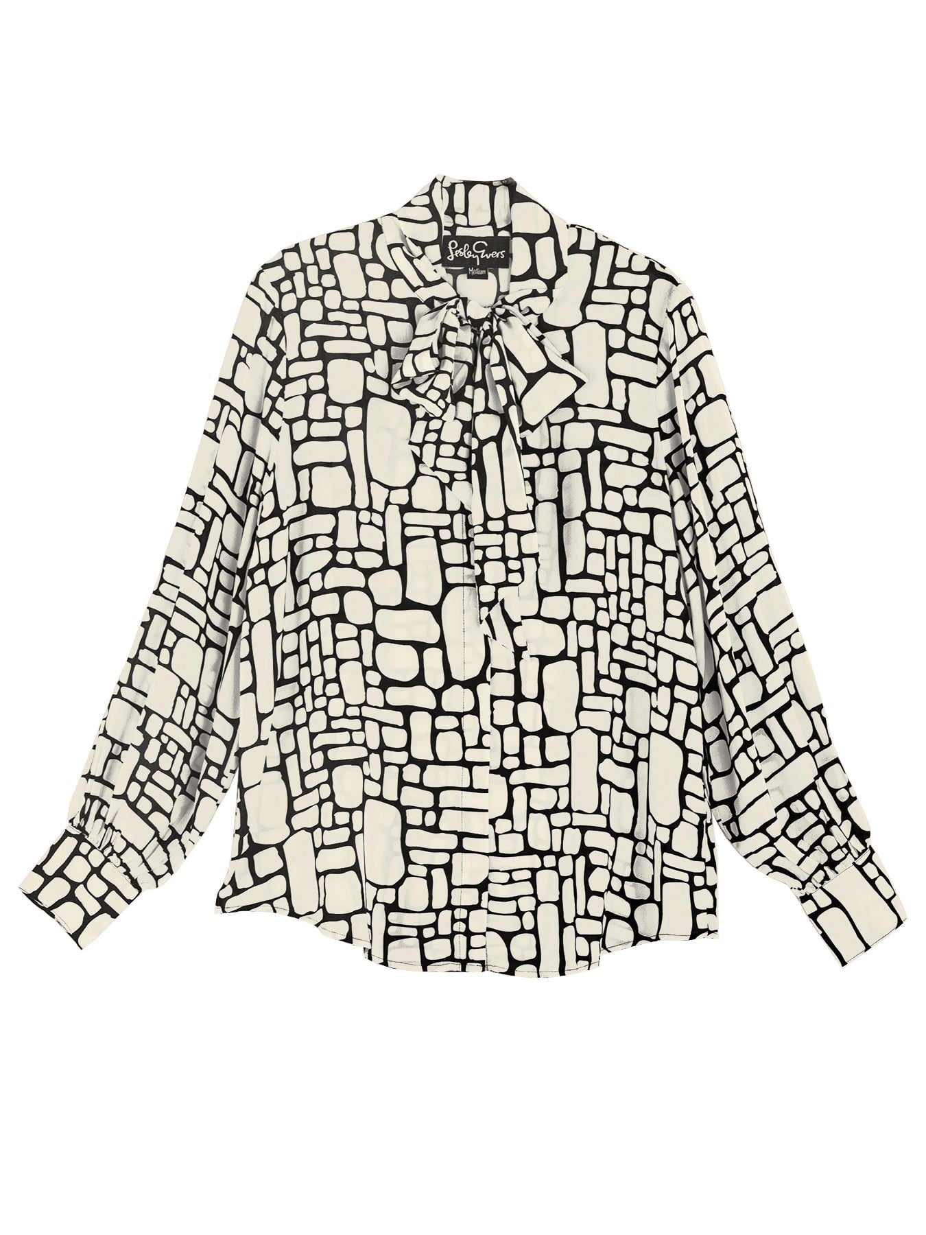 ALESSANDRA blouse Pebbles Ivory - Lesley Evers - Black - Shop - Shop/All Products