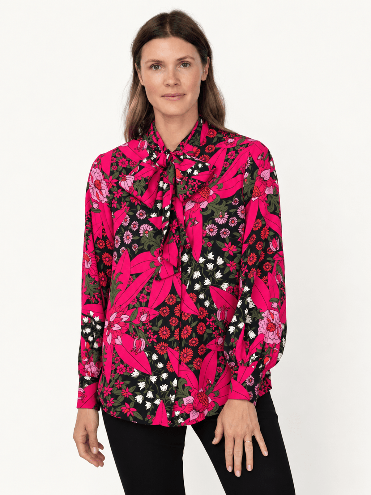 ALESSANDRA blouse Splendor Red - Lesley Evers-Black-Shop-Shop/All Products