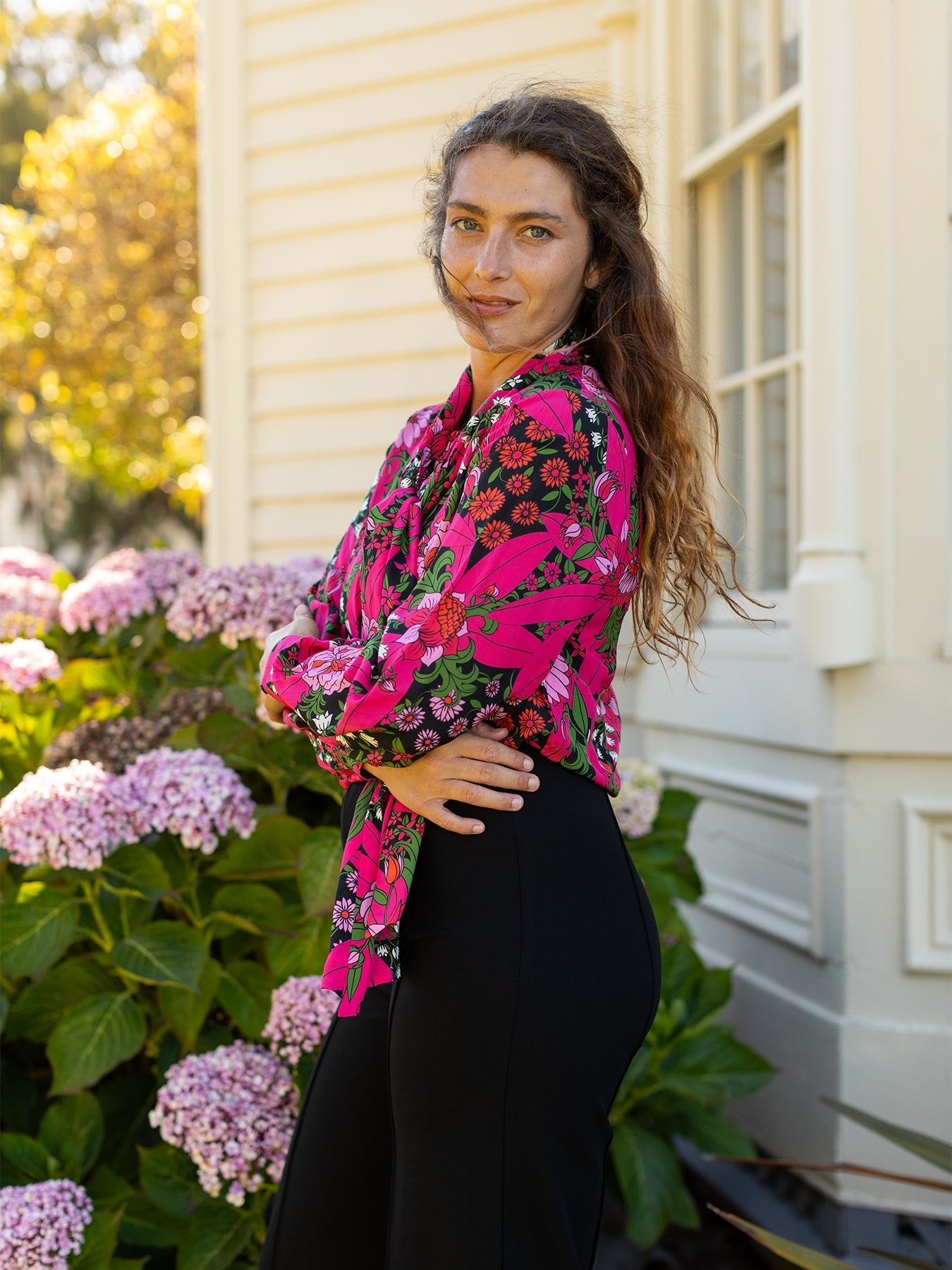 ALESSANDRA blouse Splendor Red - Lesley Evers - Black - Shop - Shop/All Products