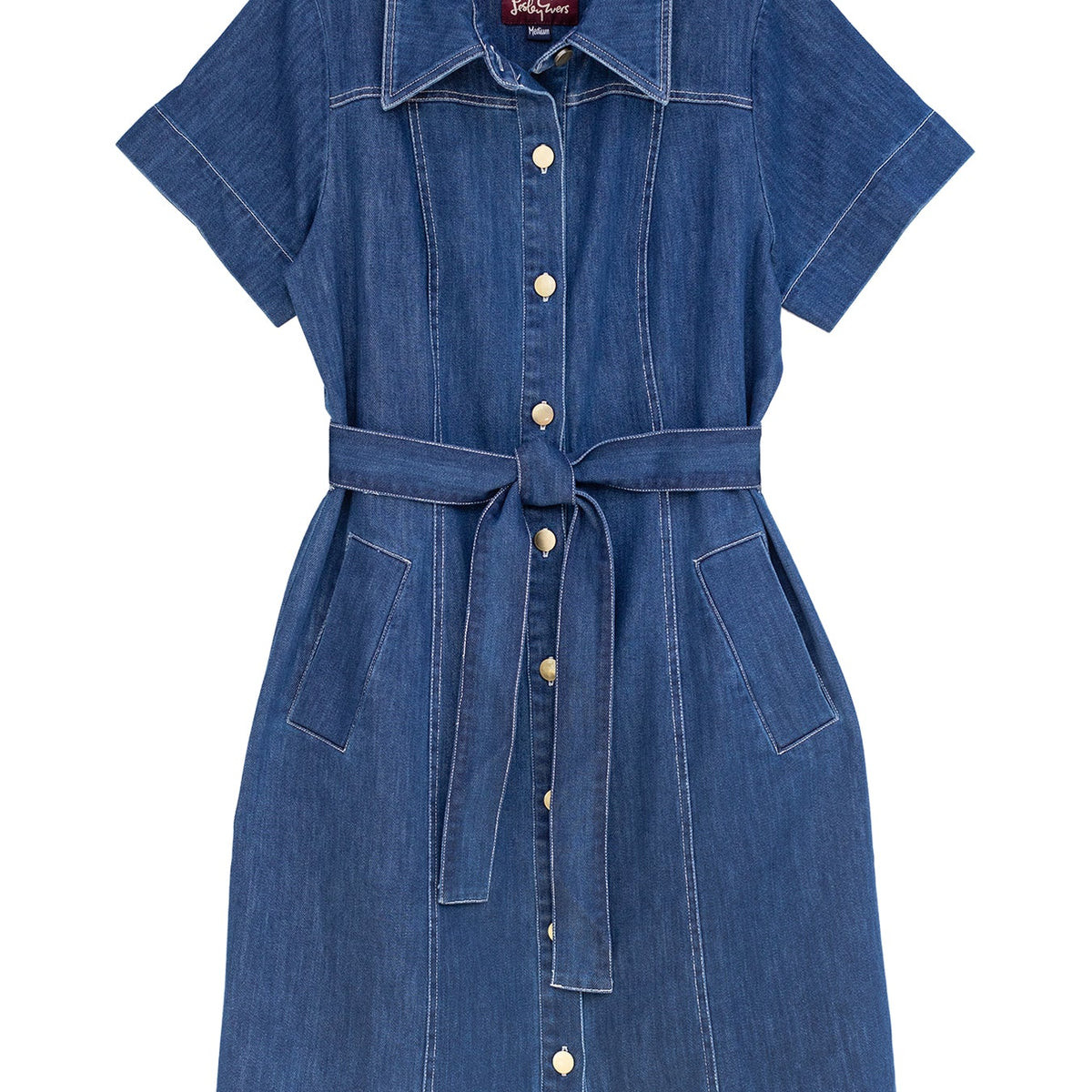 white christmas dresses Gianna Denim Midi Dress | Dark Classic Wash main image 1