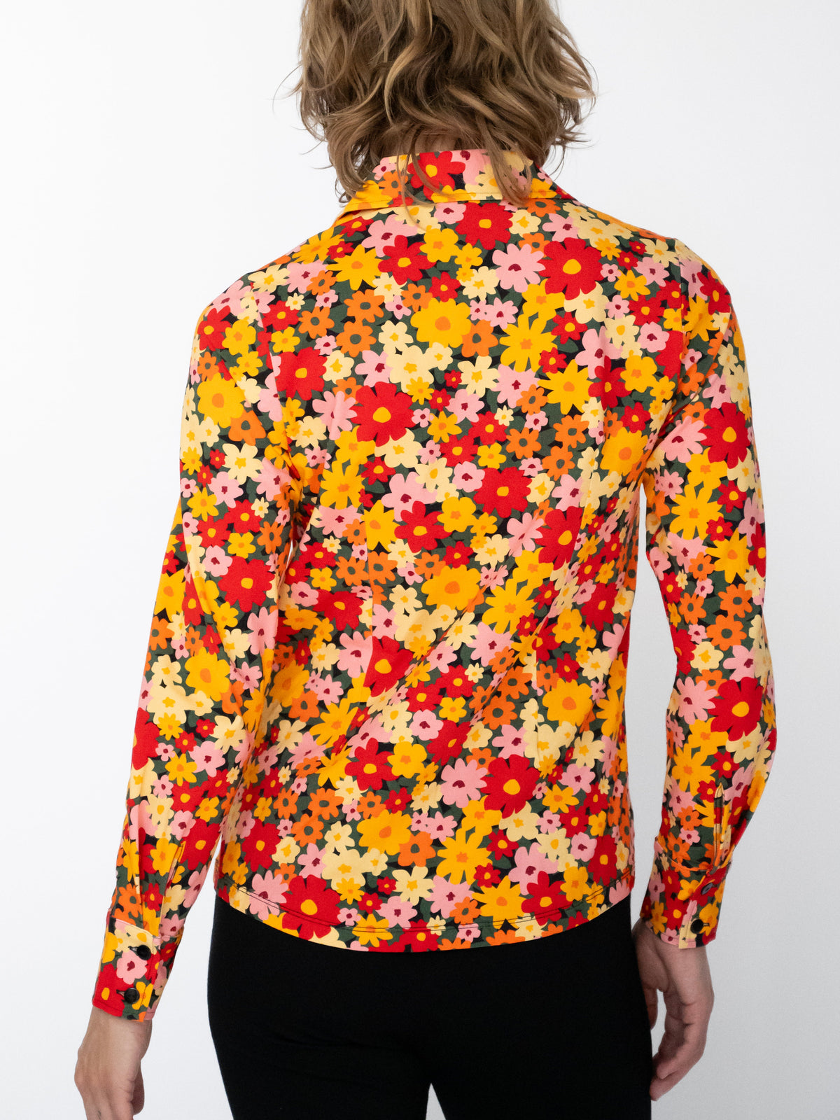 ALICE blouse Cosmos Orange - Lesley Evers-alice-Button Top-clothing