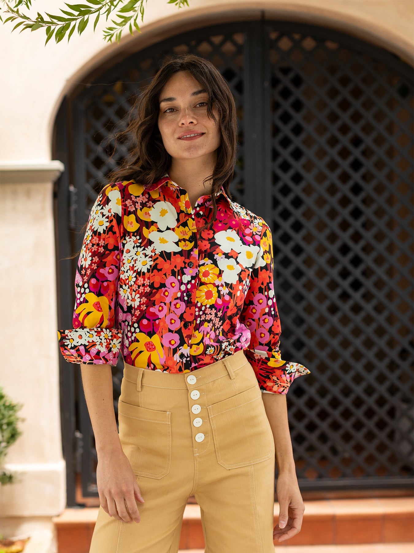 ALICE blouse Garden Party Pink - Lesley Evers - alice - Button Top - clothing