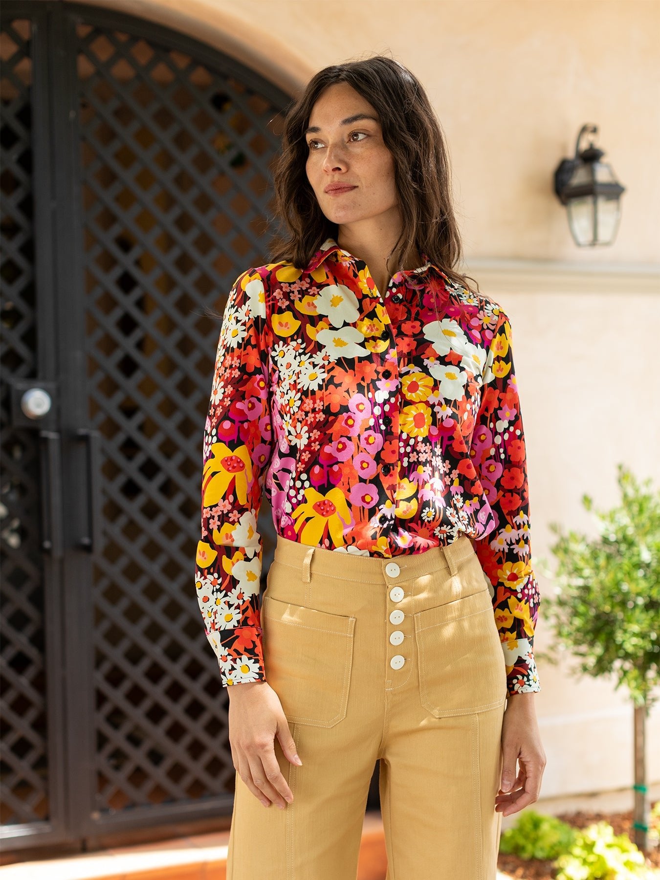 ALICE blouse Garden Party Pink - Lesley Evers - alice - Button Top - clothing