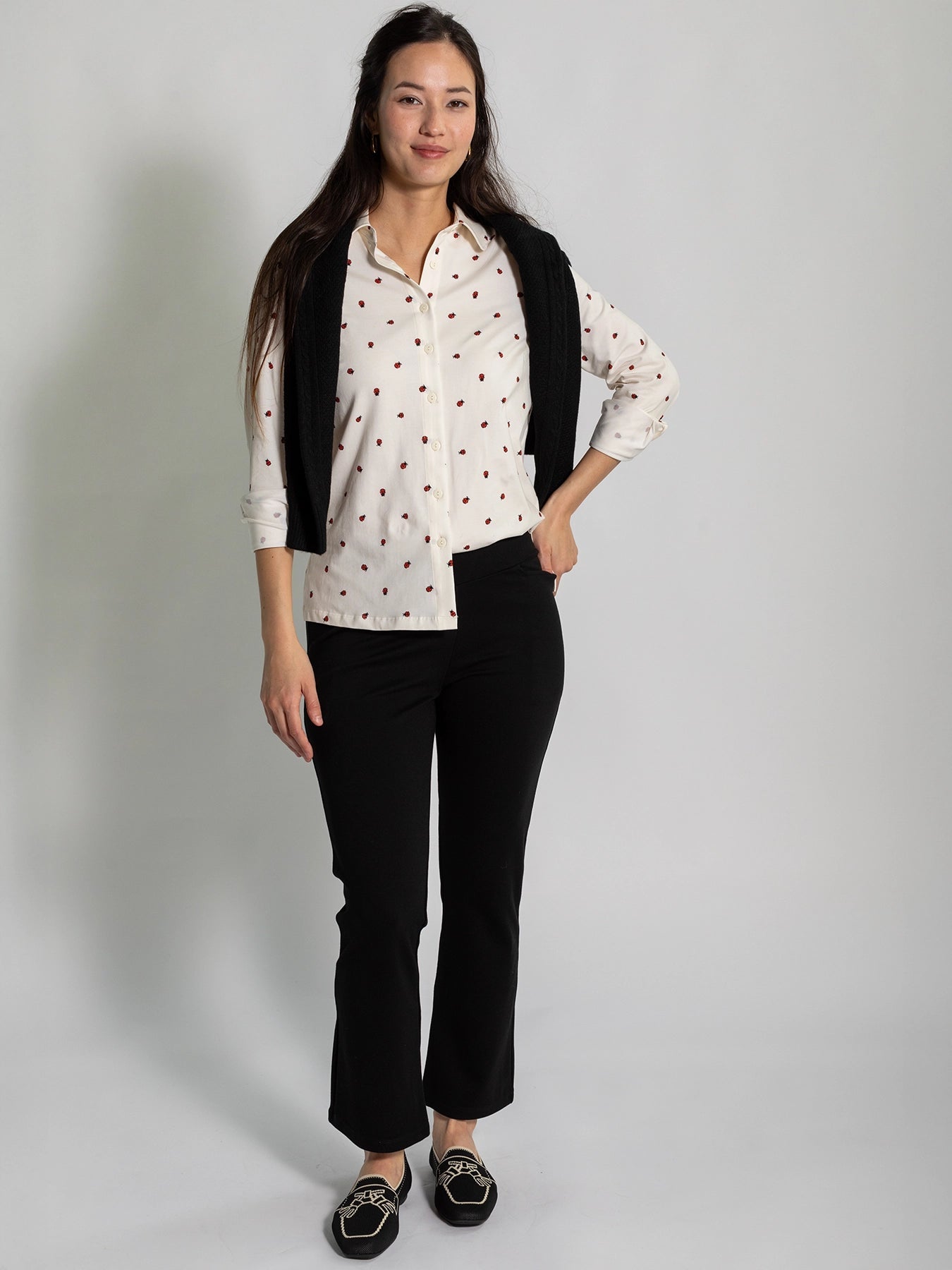 ALICE blouse Ladybugs - Lesley Evers - alice - Button Top - clothing