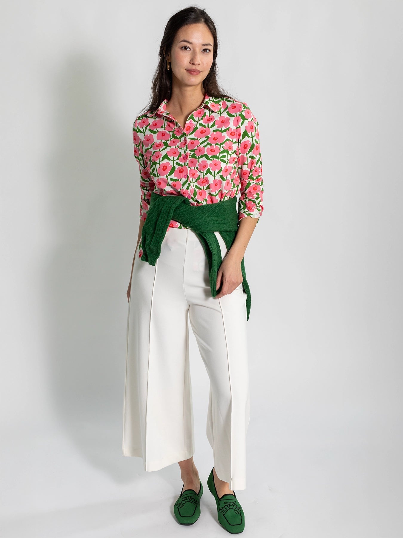 ALICE blouse Mod Blossoms Pink - Lesley Evers - alice - Button Top - clothing