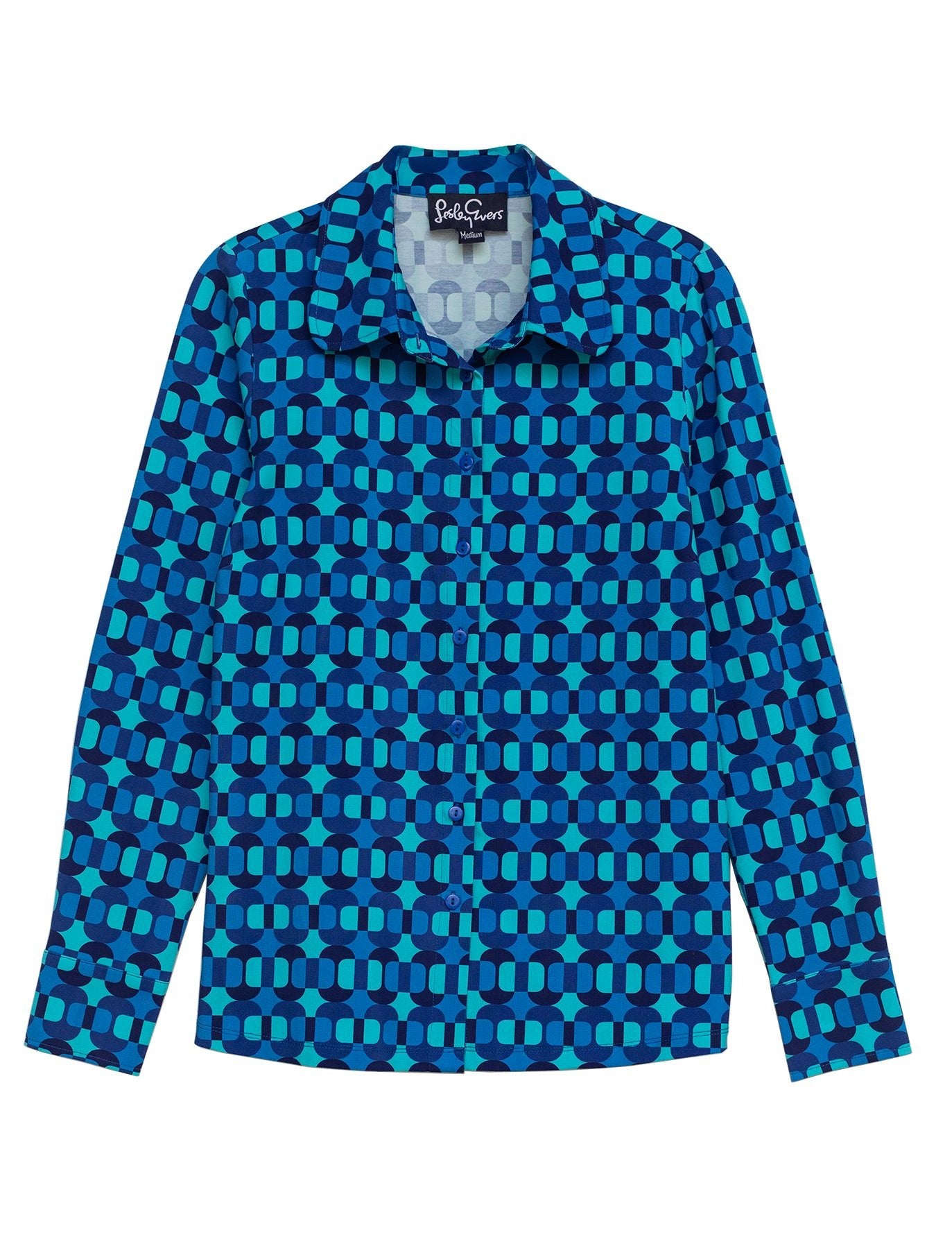 ALICE blouse Picardy Blue - Lesley Evers - alice - Button Top - clothing