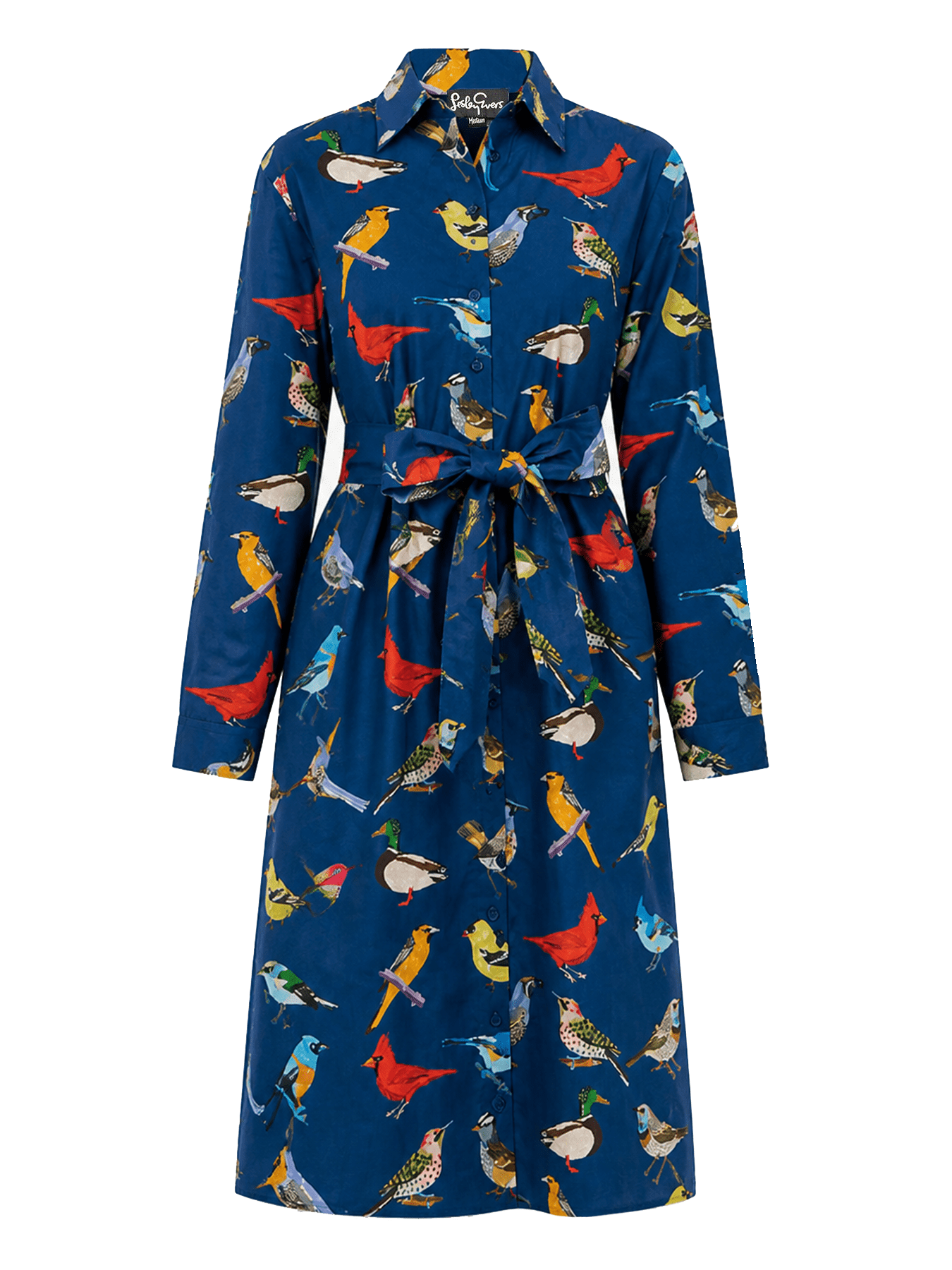 AMY dress Navy Birds - Lesley Evers - new arrival - Shop - Shop/All Products