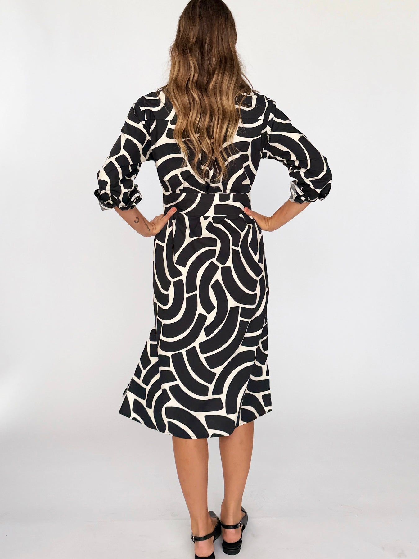 AMY dress Swoops Black - Lesley Evers-Shop-Shop/All Products-Shop/Dresses