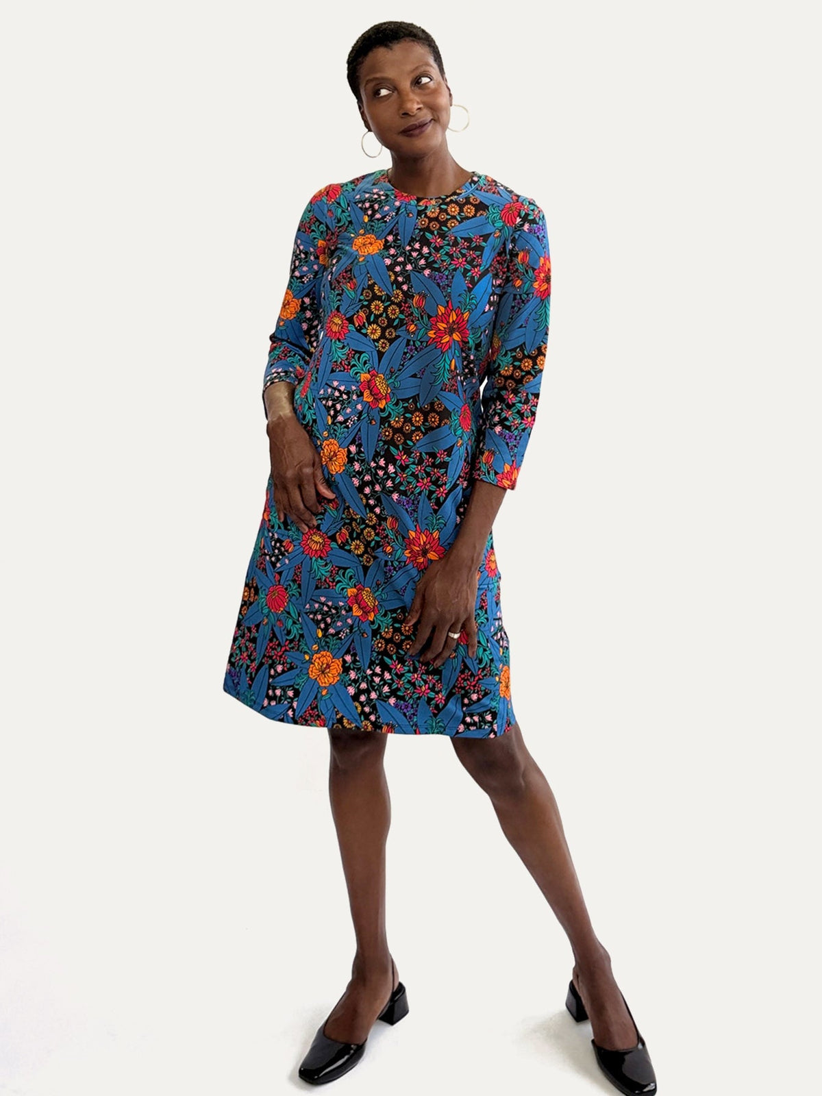 ARDEN dress Splendor Teal - Lesley Evers-ARDEN-Dress-Knee Length Dress
