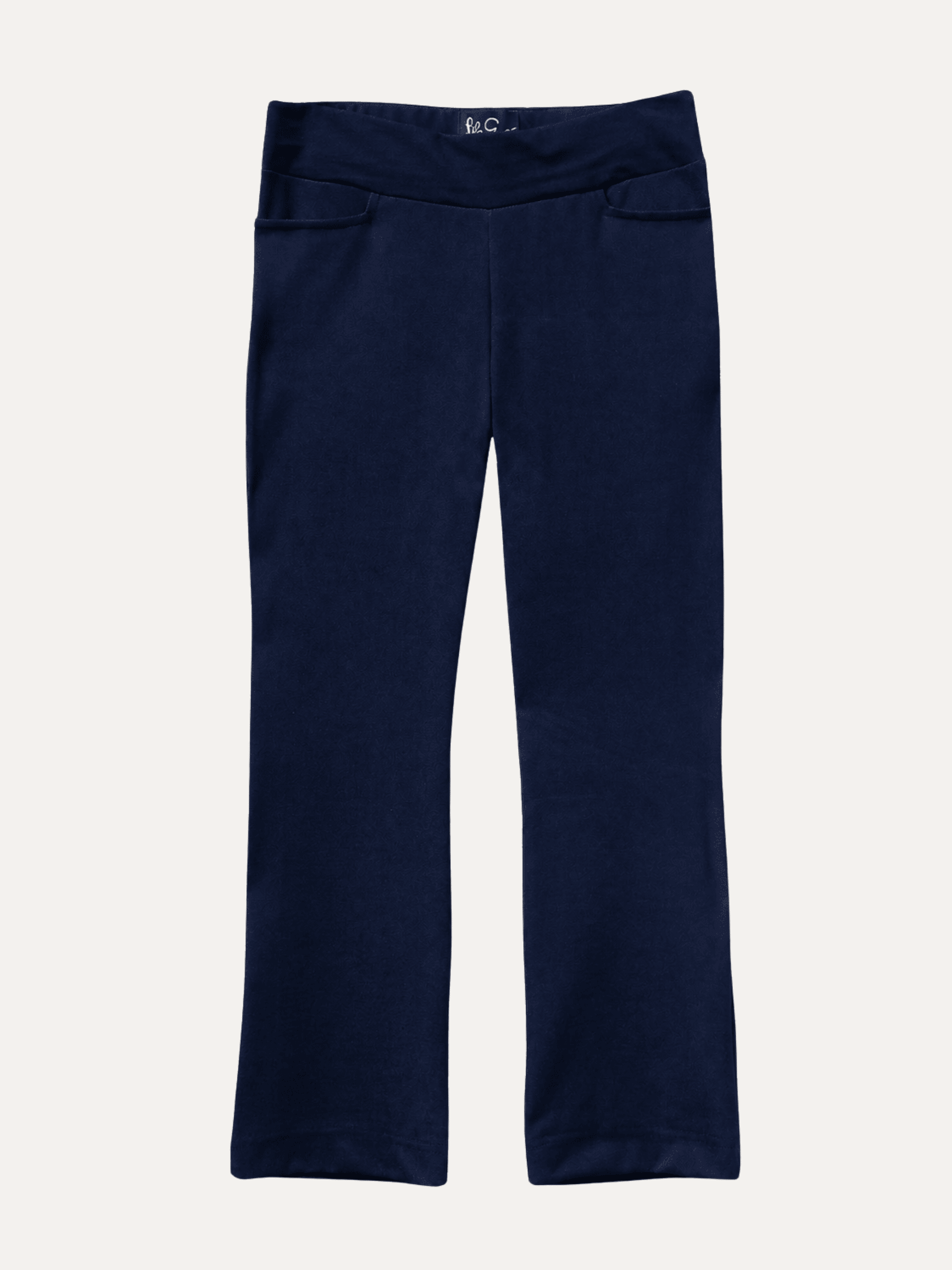 AUDREY pant Navy Solid Knit - Lesley Evers-audrey-Black-Bottoms