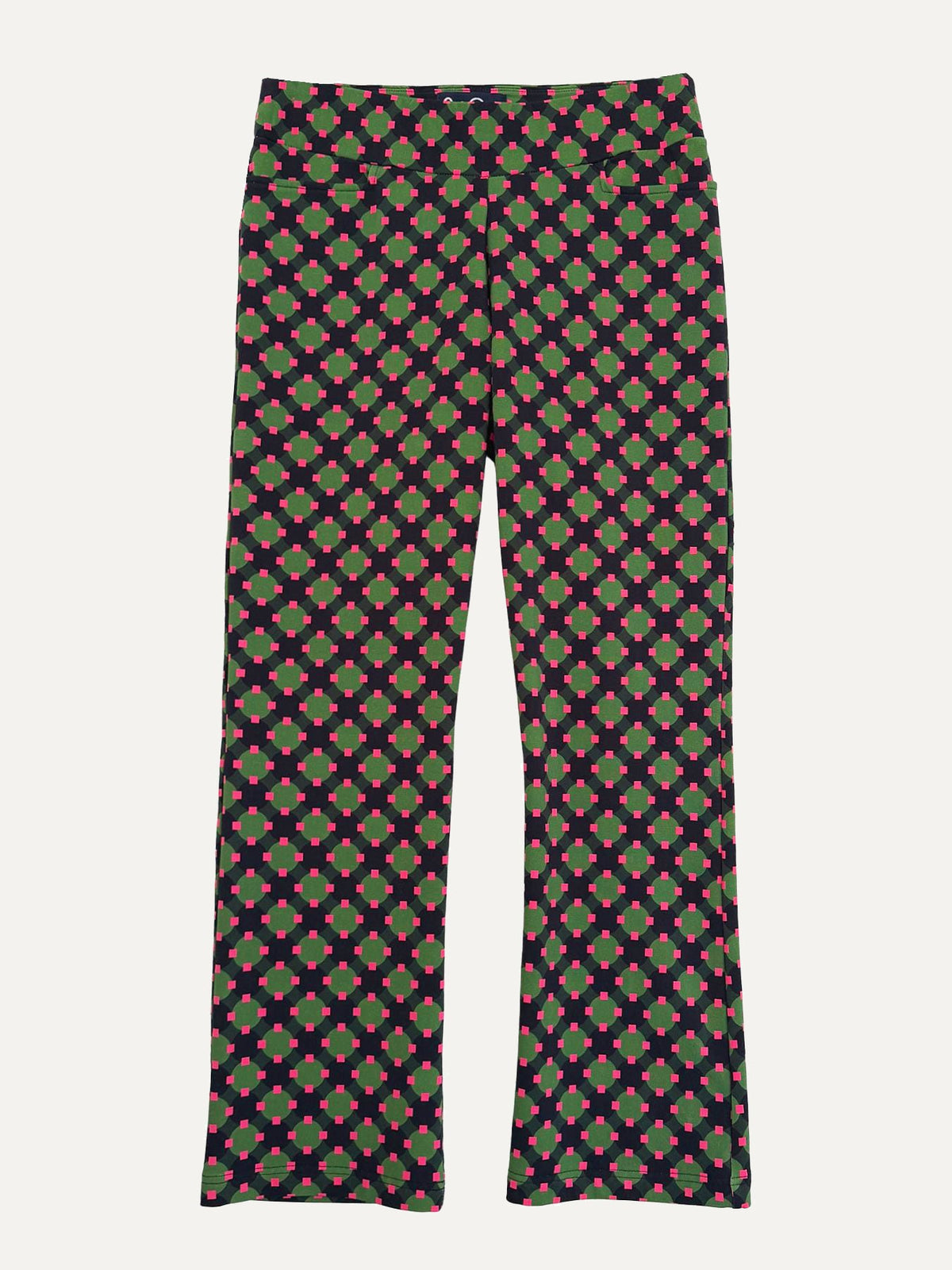 AUDREY pant Sorrento Pink and Green - Lesley Evers-audrey-audrey fall25-Bottoms