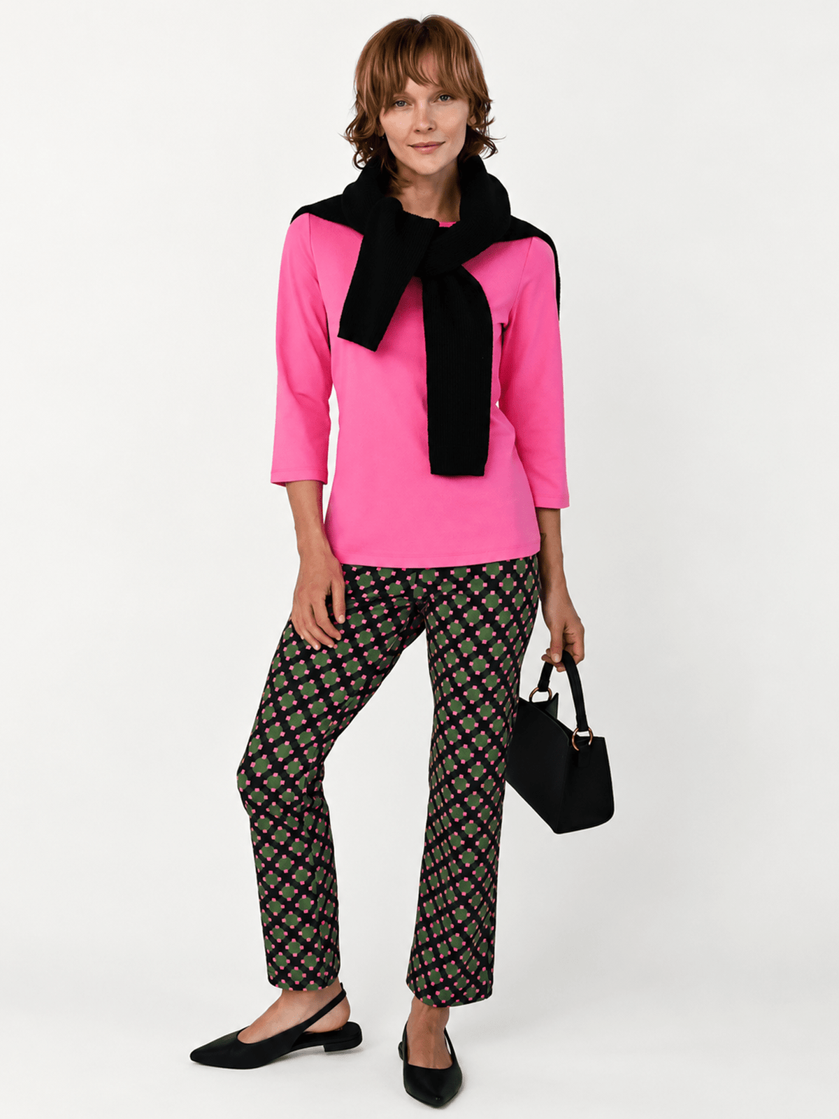 AUDREY pant Sorrento Pink and Green - Lesley Evers-audrey-audrey fall25-Bottoms