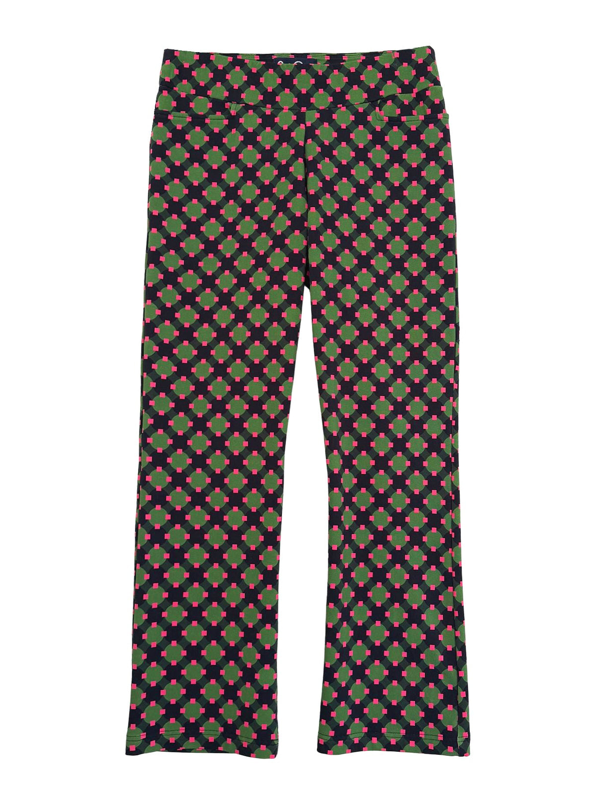 AUDREY pant Sorrento Pink and Green - Lesley Evers-audrey-audrey fall25-Bottoms