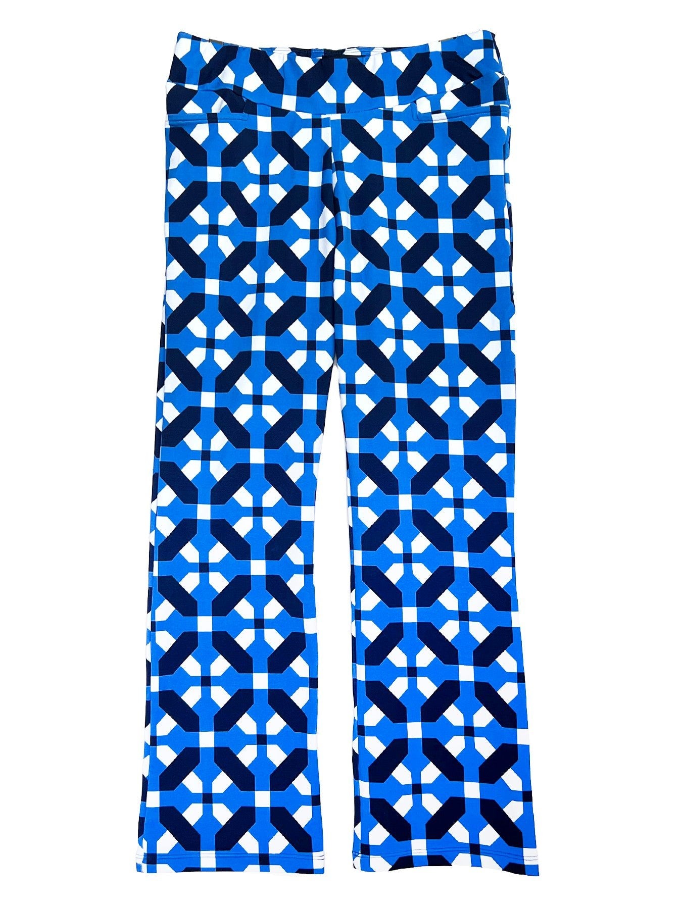 AUDREY pant Trellis Blue - Lesley Evers-audrey-blooms-Bottoms