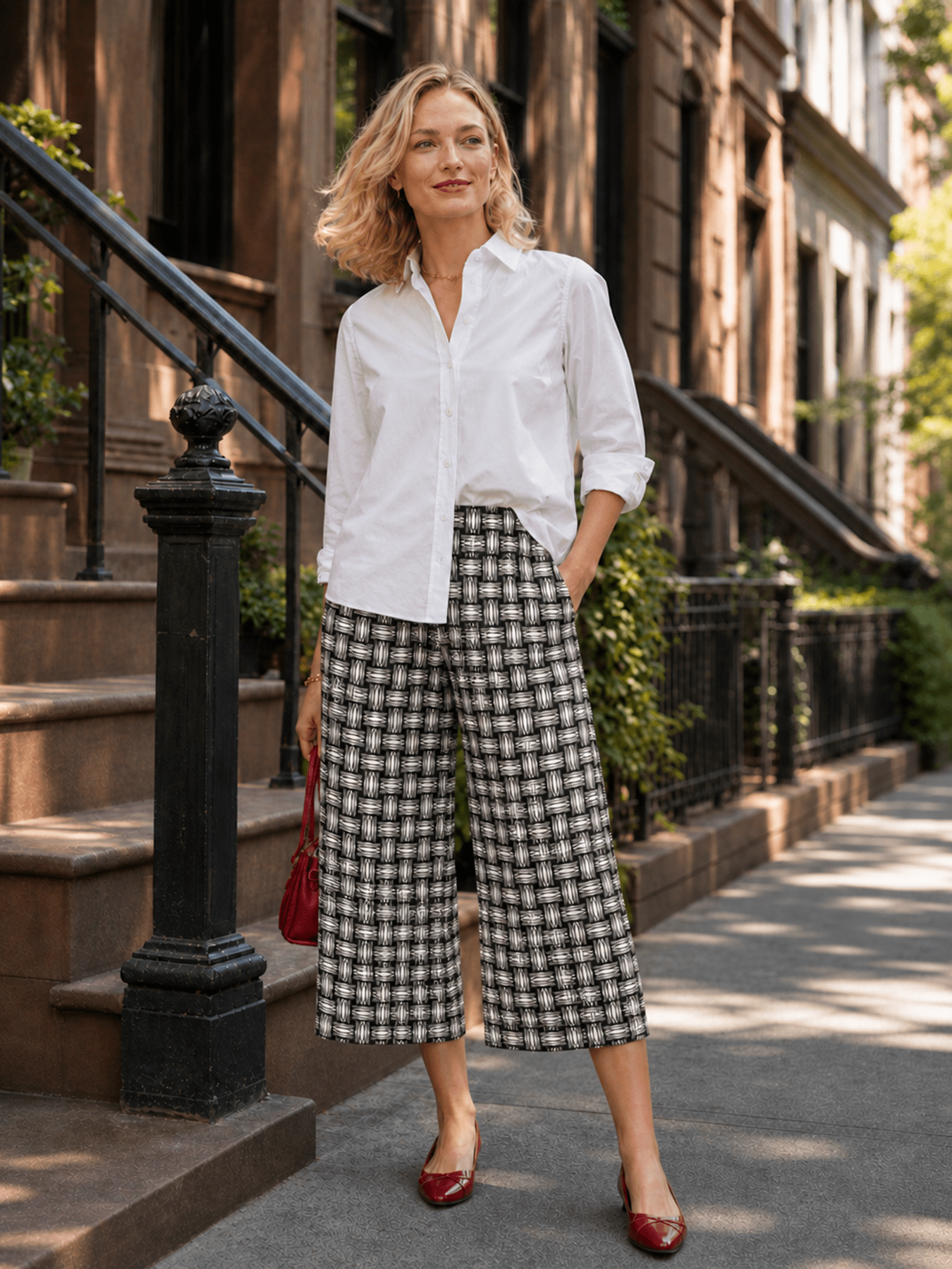AVERY pant Basketweave - Lesley Evers - Best Seller - Bottoms - erika