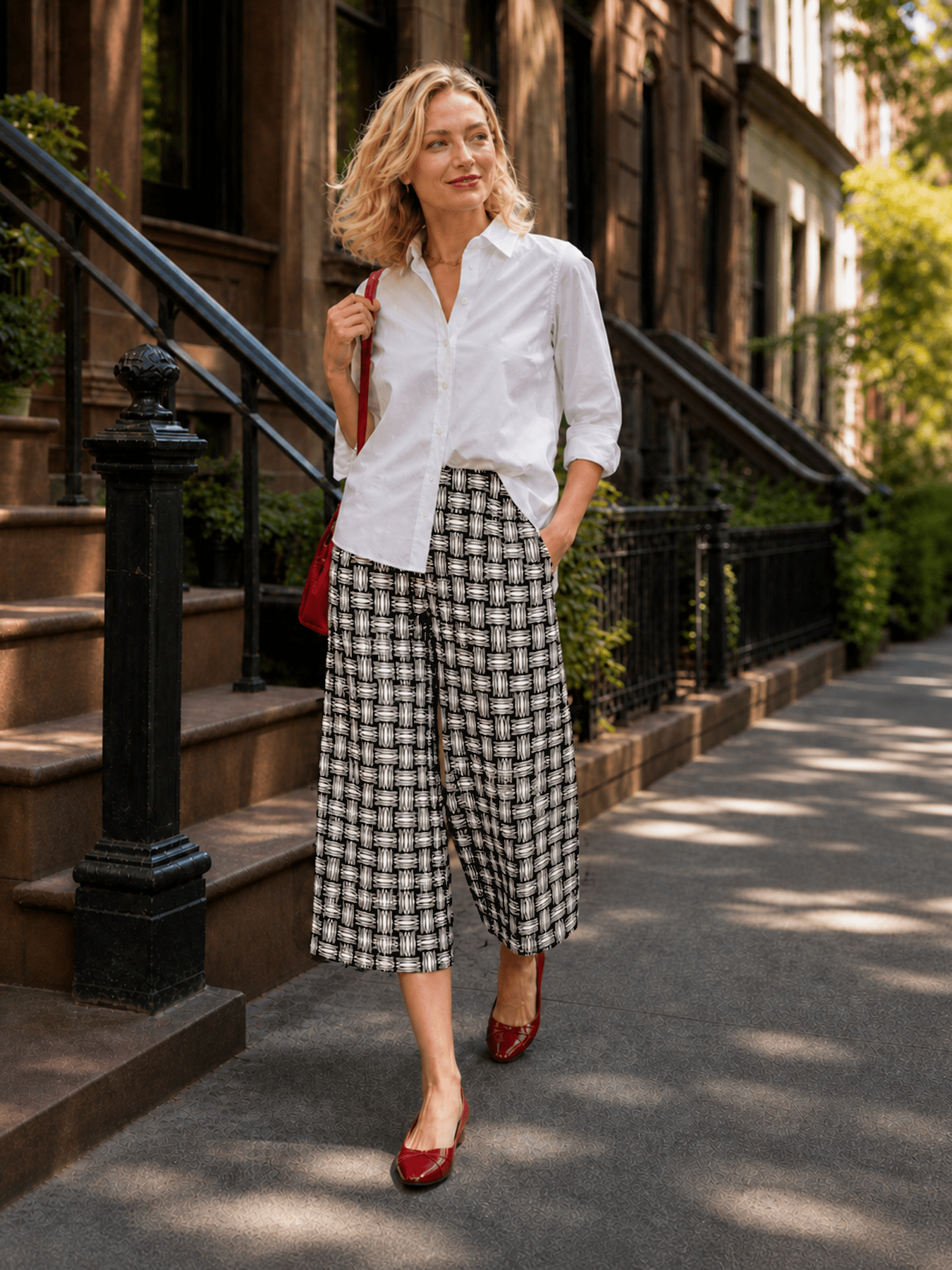 AVERY pant Basketweave - Lesley Evers - Best Seller - Bottoms - erika