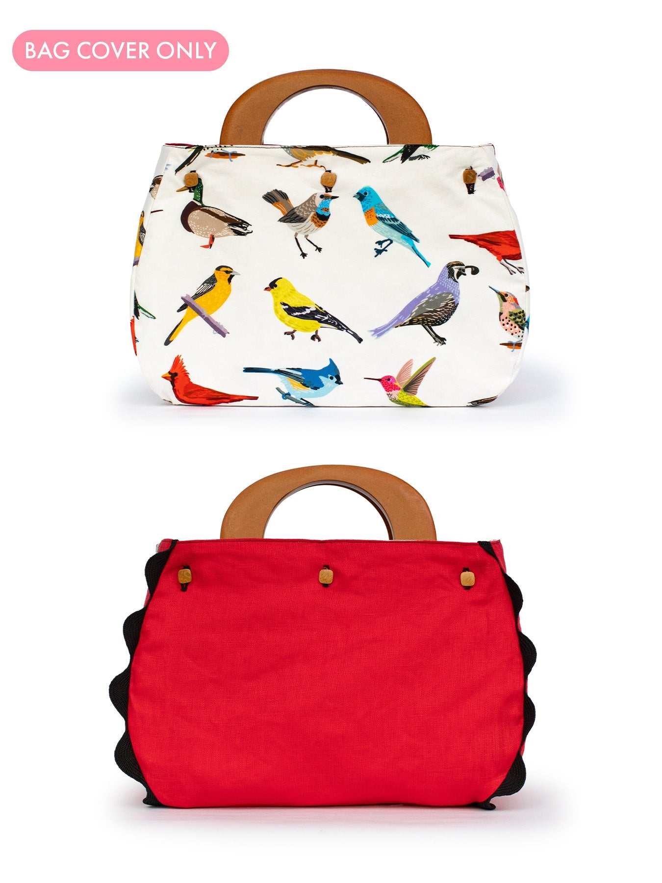BAG COVER Birds & Solid Red - Lesley Evers - Accessories - birds - Bonnie cover