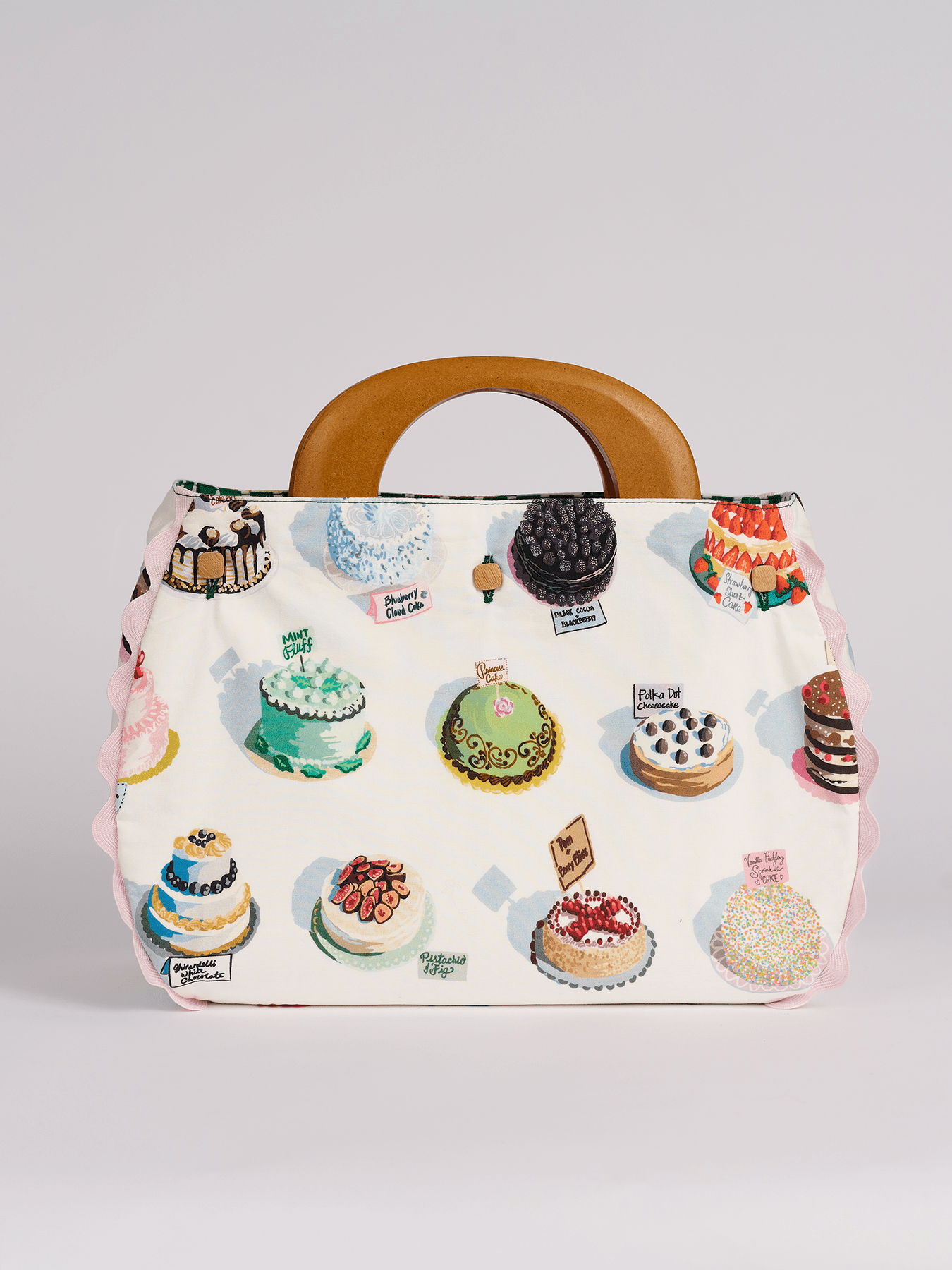 BAG COVER Cakes & Green and White Stripe - Lesley Evers-Accessories-birds-Bonnie cover