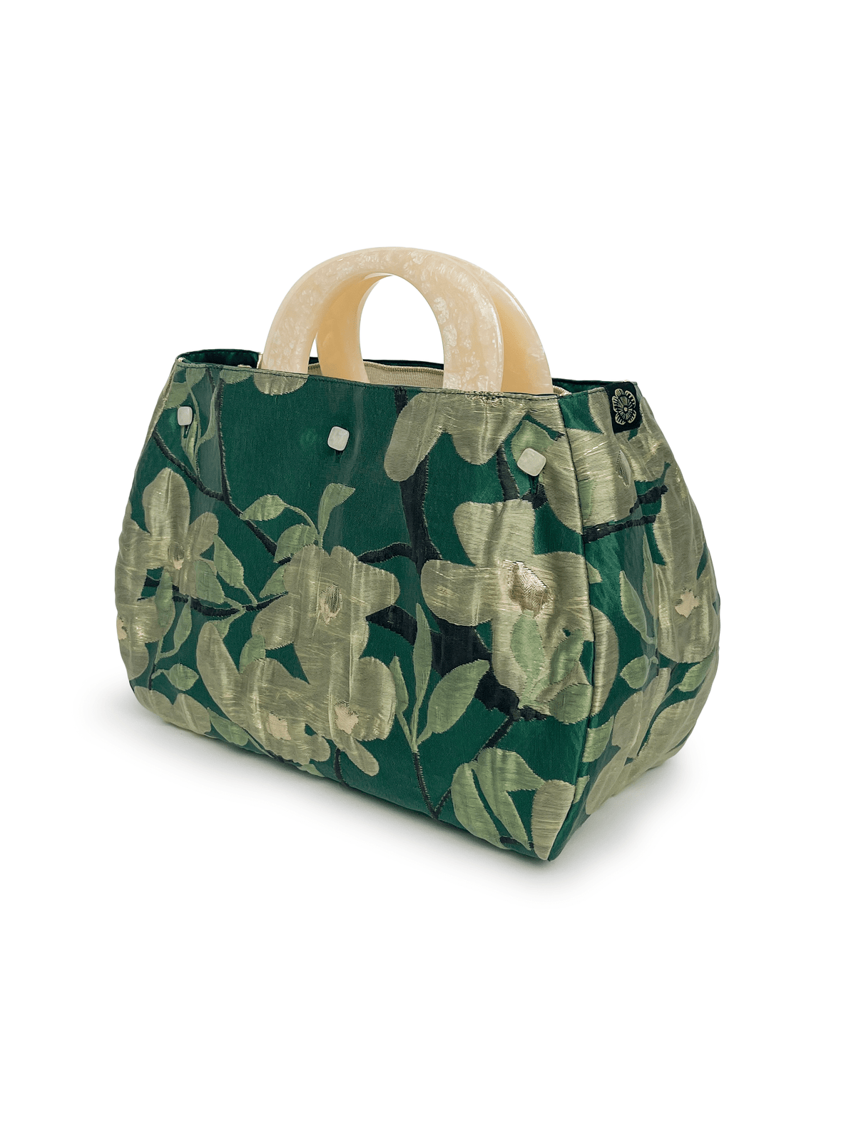 BAG COVER Dogwood Green & Green Satin - Lesley Evers-Accessories-birds-Bonnie cover
