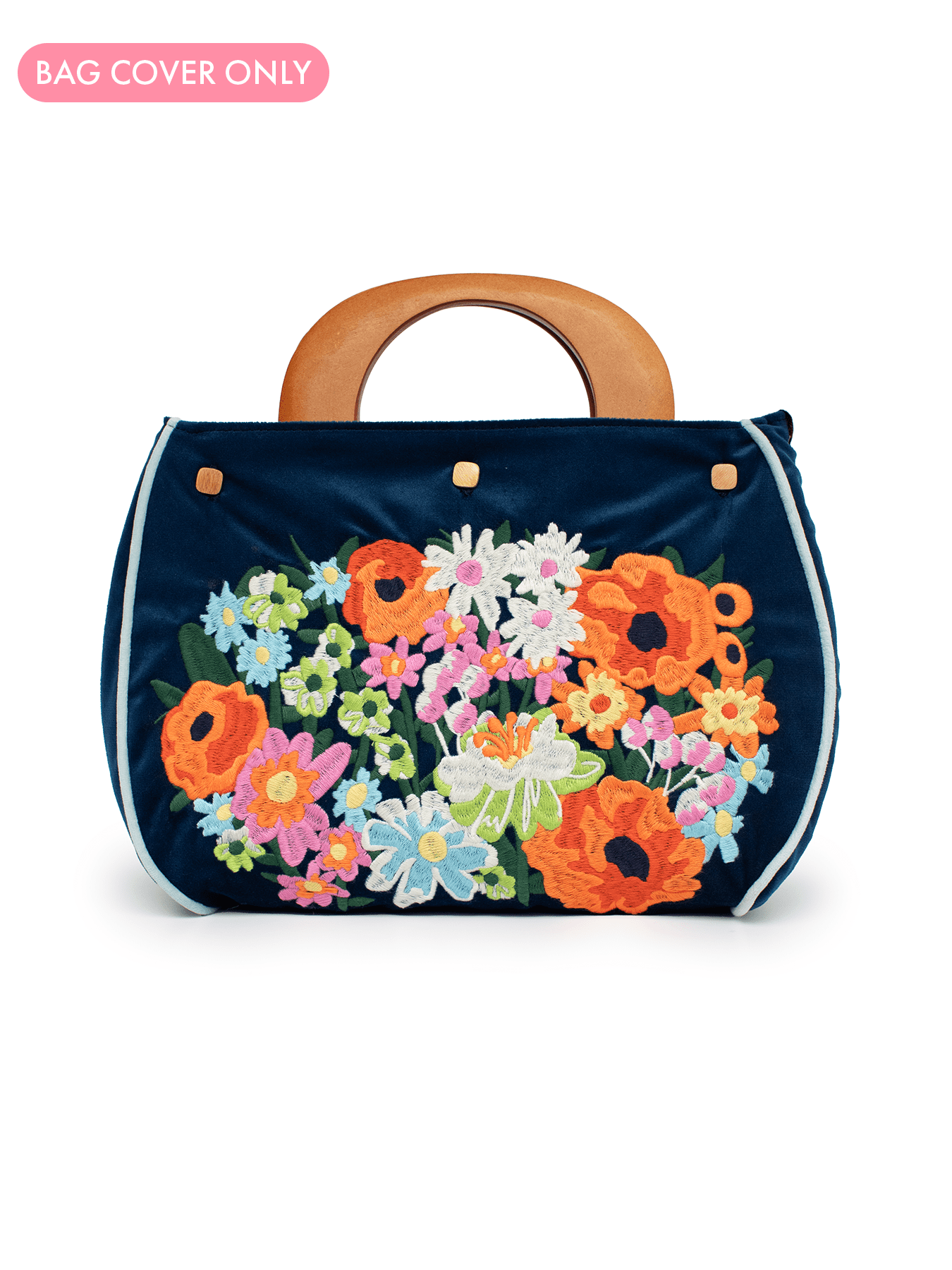 BAG COVER embroidered velvet Bouquet Bliss - Lesley Evers - Accessories - birds - Bonnie cover