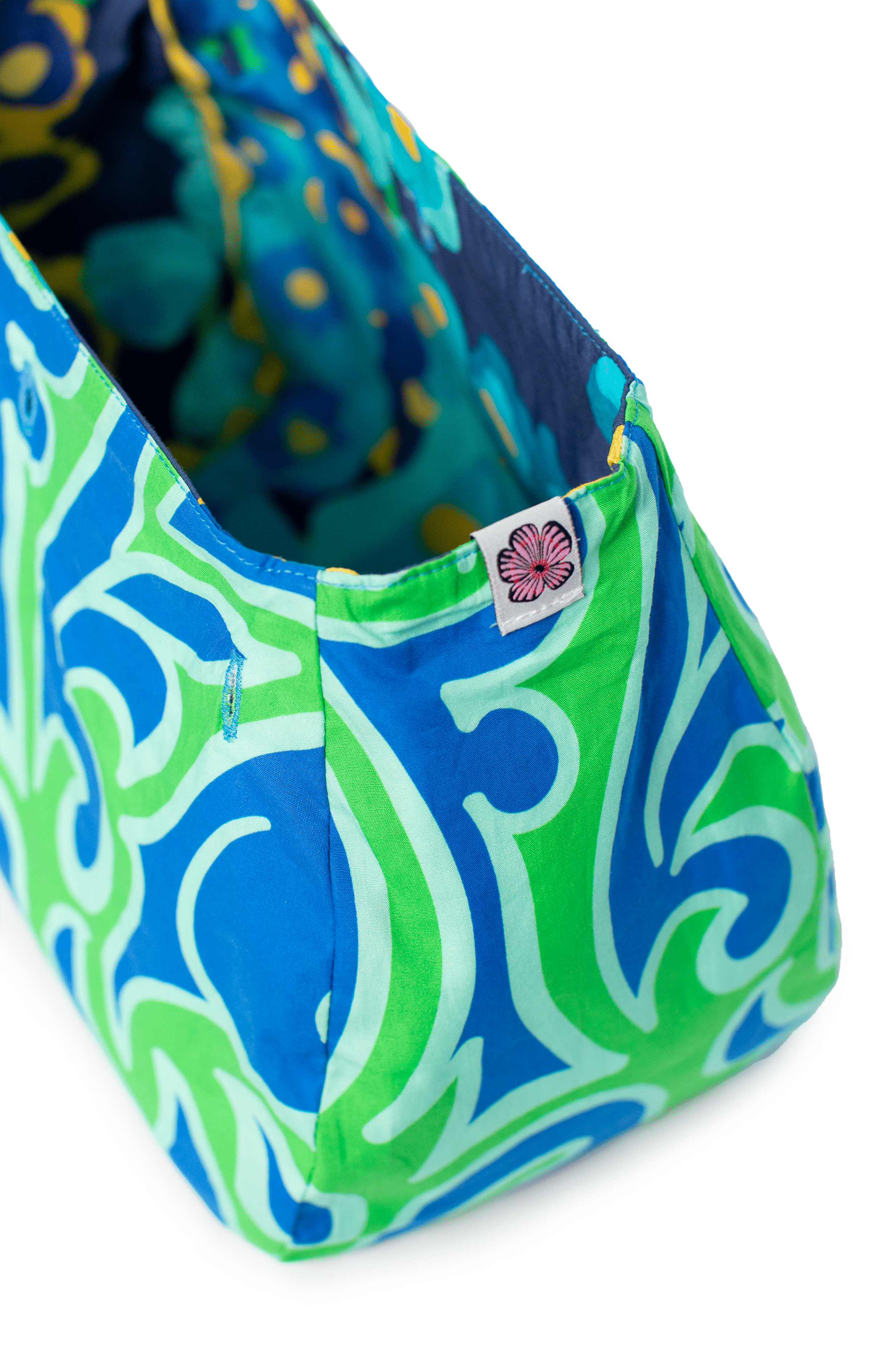 BAG COVER Filigree Blue and Green & Hollyhock Blue - Lesley Evers - Accessories - birds - Bonnie cover