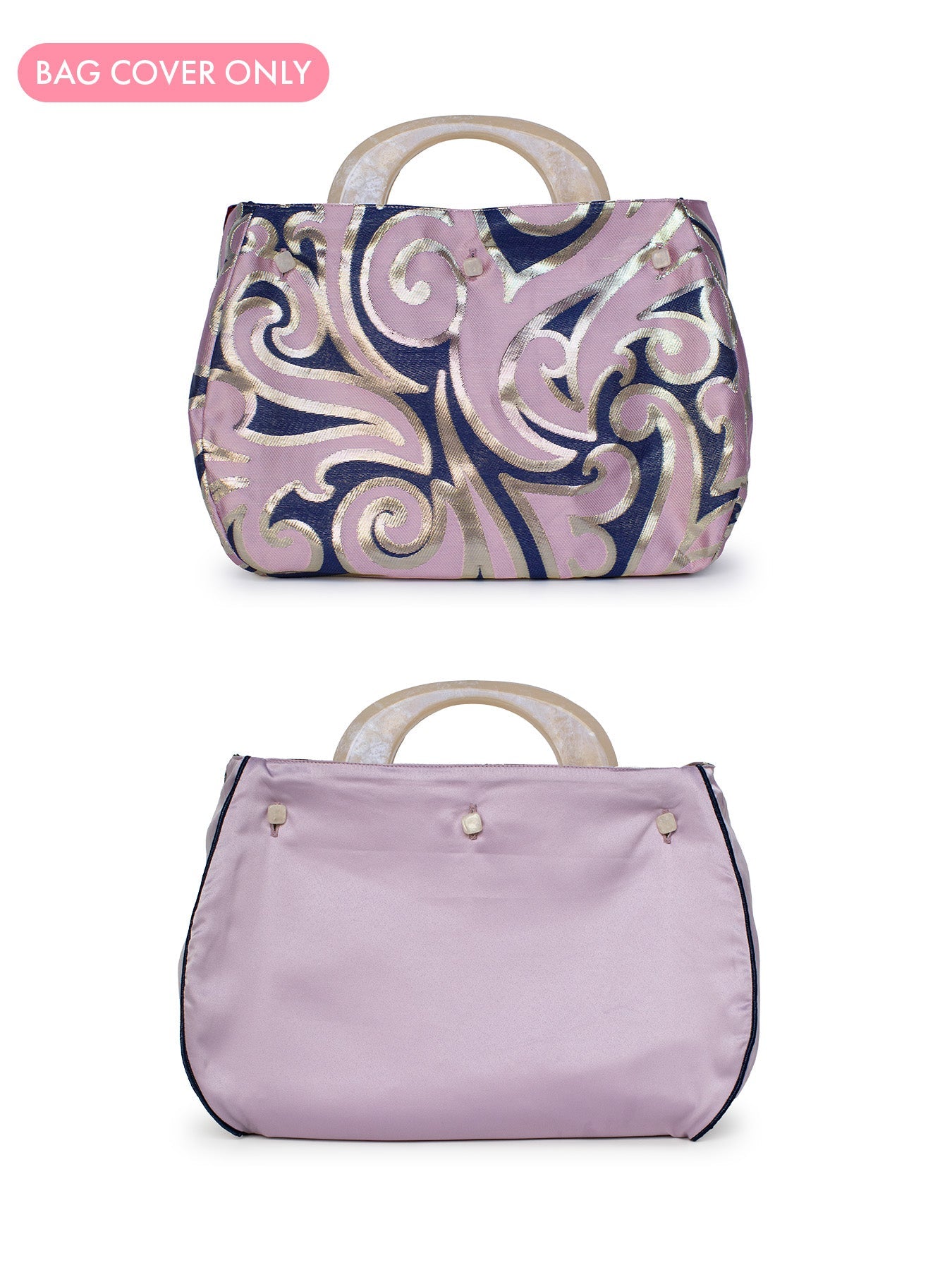 BAG COVER Filigree Lilac & Lilac Satin - Lesley Evers - Accessories - birds - Bonnie cover