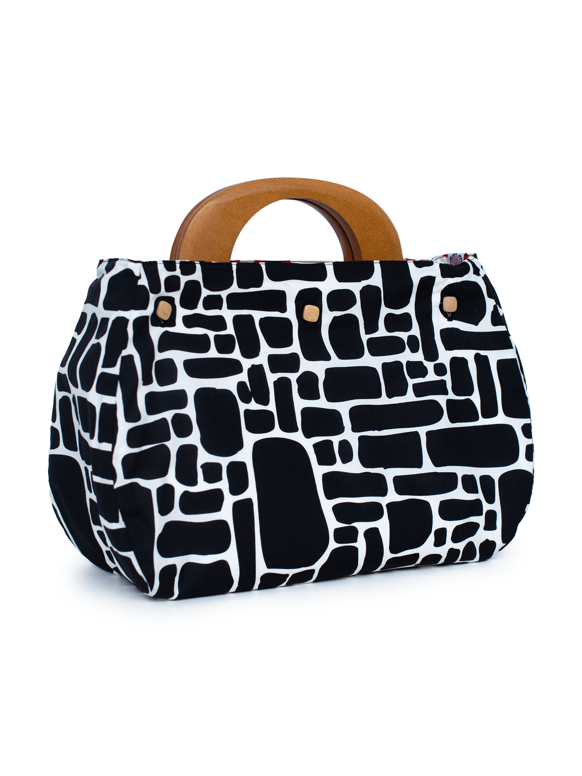 BAG COVER Filigree Red & Pebbles Black and White - Lesley Evers - Accessories - birds - Bonnie cover