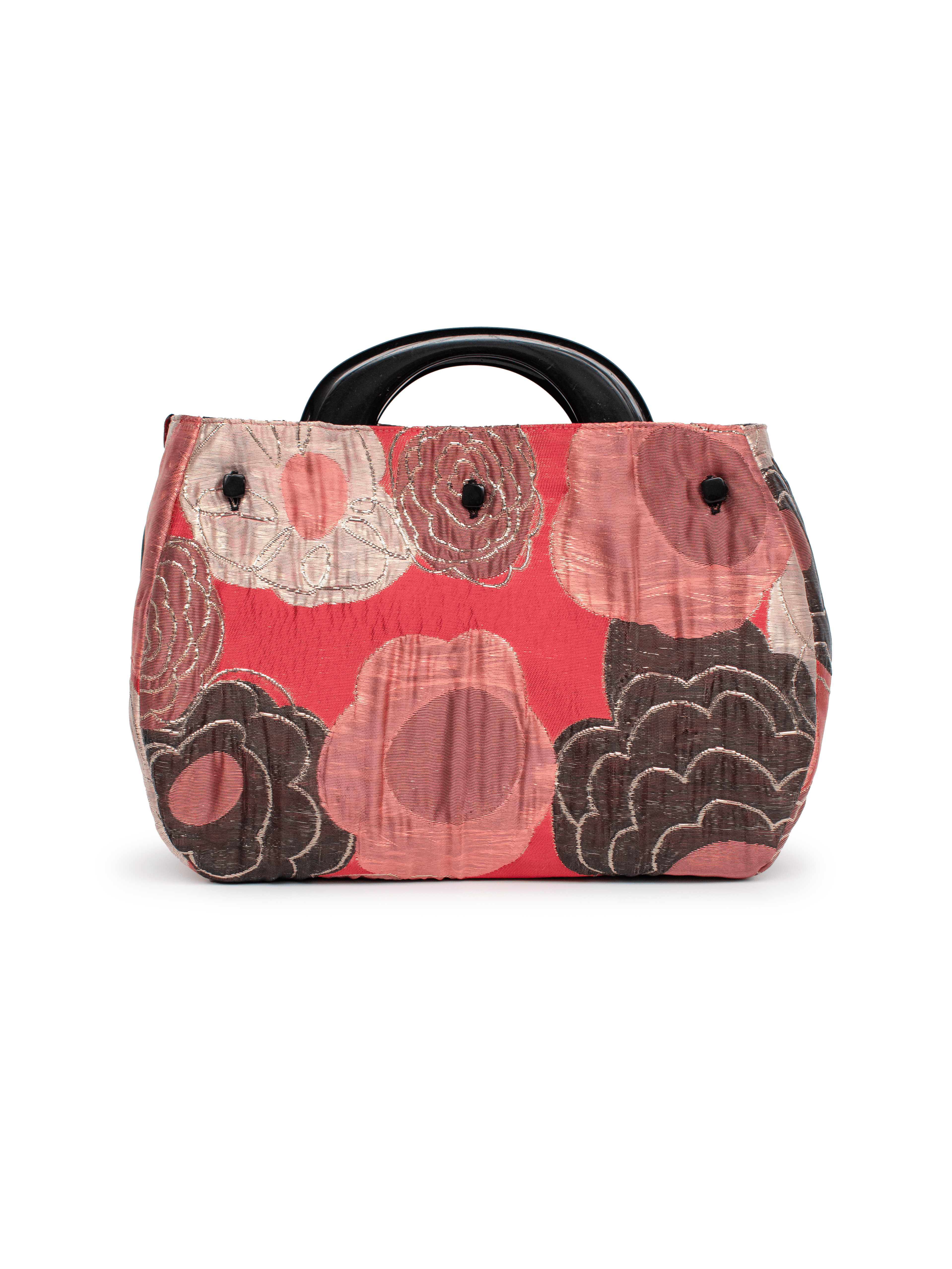 BAG COVER Flower Charm Red & Black Satin - Lesley Evers - Accessories - birds - Bonnie cover