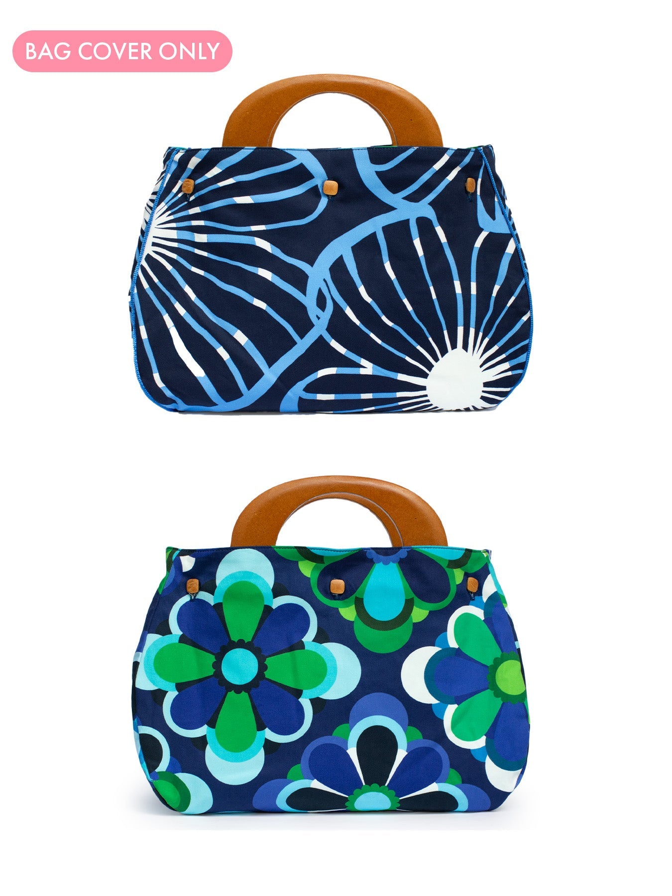 BAG COVER Jubilee Blue & Primrose Navy - Lesley Evers - Accessories - blue primrose - Bonnie cover