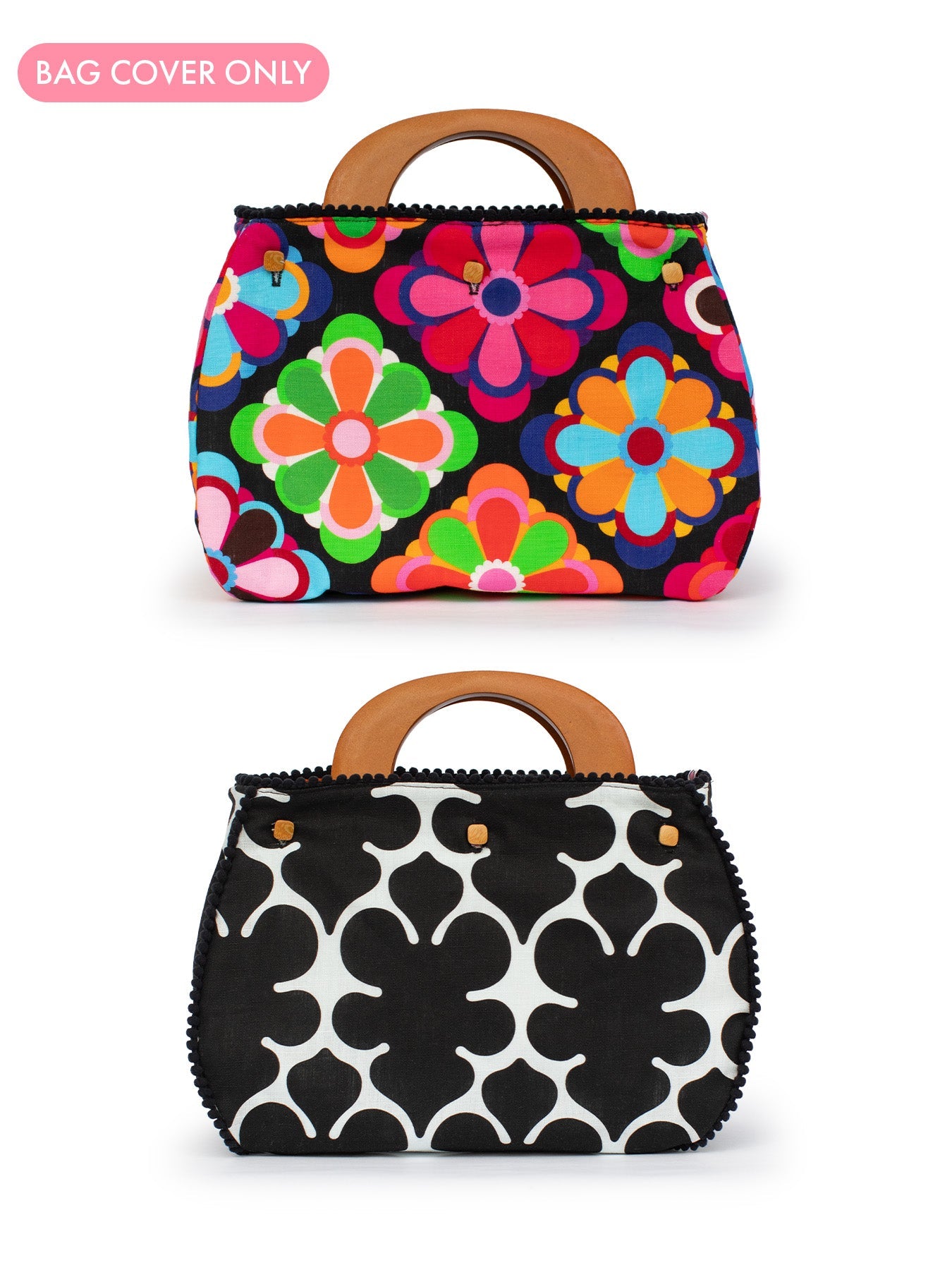 BAG COVER Jubilee & Fleurette - Lesley Evers - Accessories - black fleurette - Bonnie cover