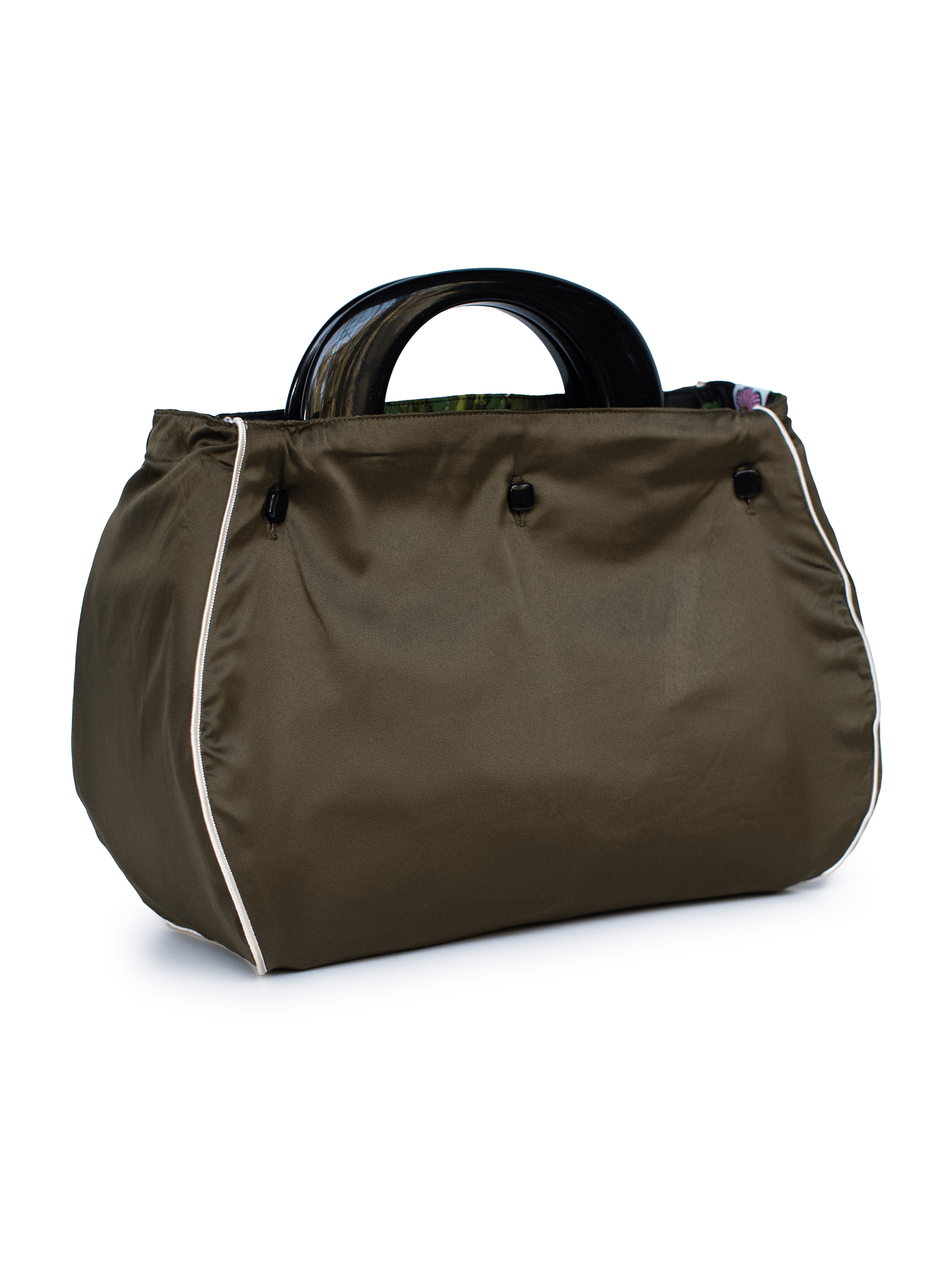 BAG COVER Lily of the Valley & Olive Satin - Lesley Evers - Accessories - birds - Bonnie cover