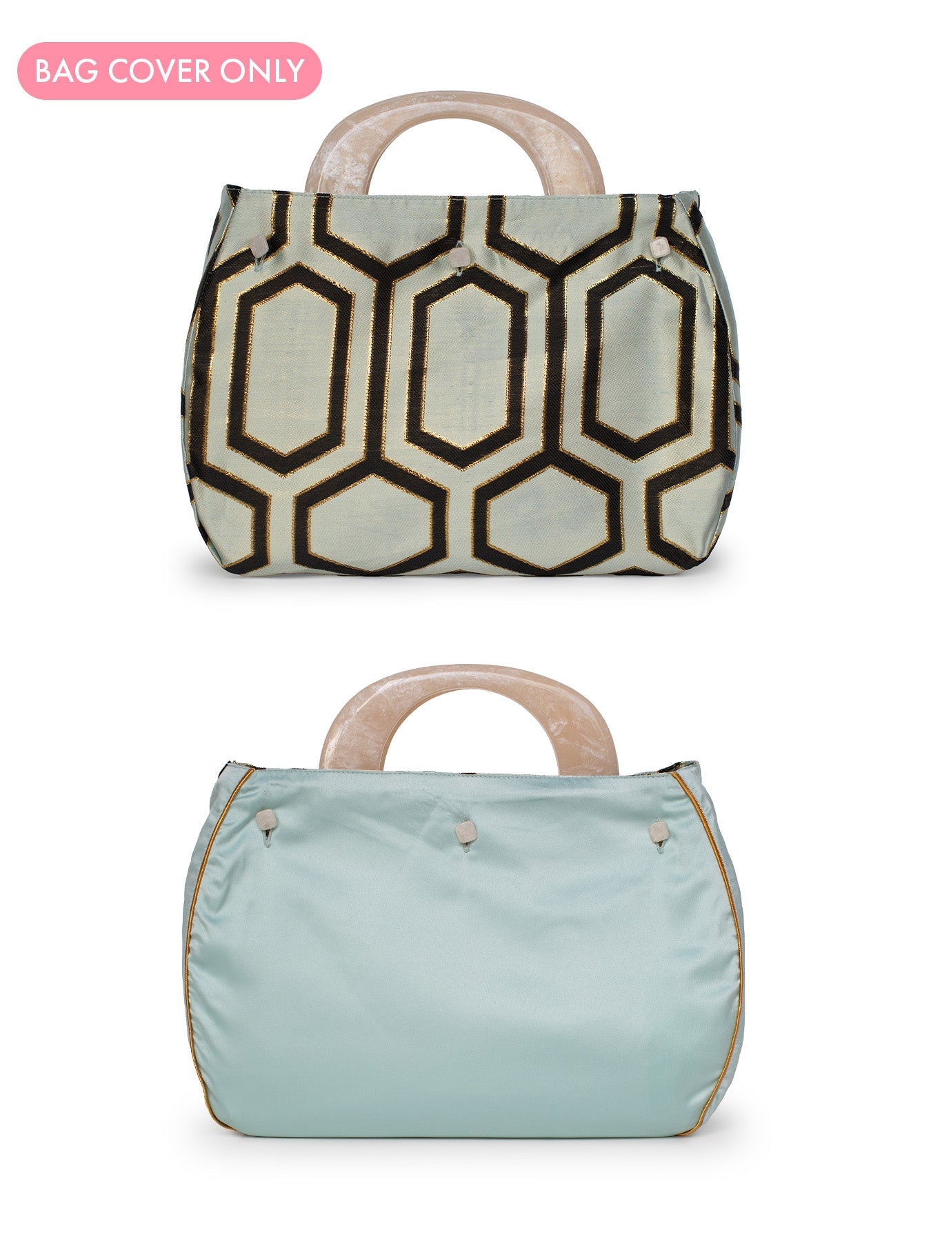 BAG COVER Pavilion Mint & Mint Satin - Lesley Evers - Accessories - birds - Bonnie cover