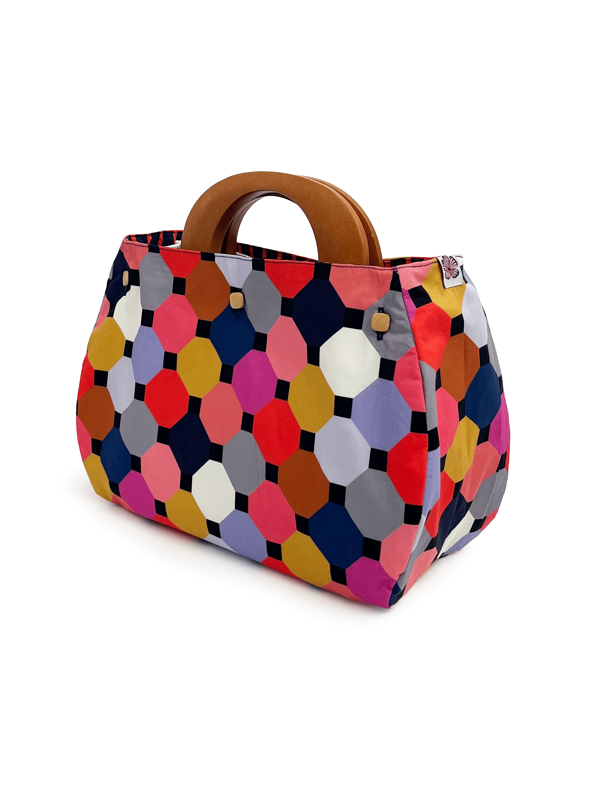 BAG COVER Promenade & Navy and Red Stripe - Lesley Evers-Accessories-birds-Bonnie cover