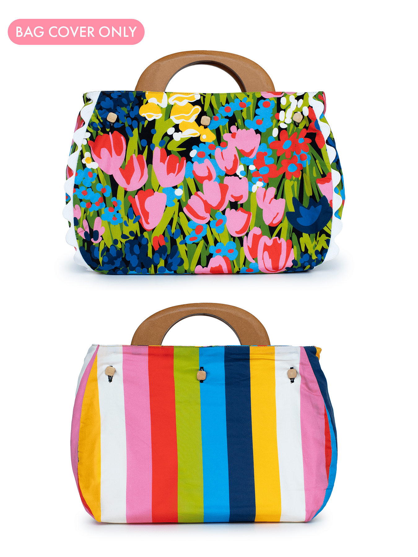 BAG COVER Queen's Garden Multi & Stripe - Lesley Evers - Accessories - birds - Bonnie cover