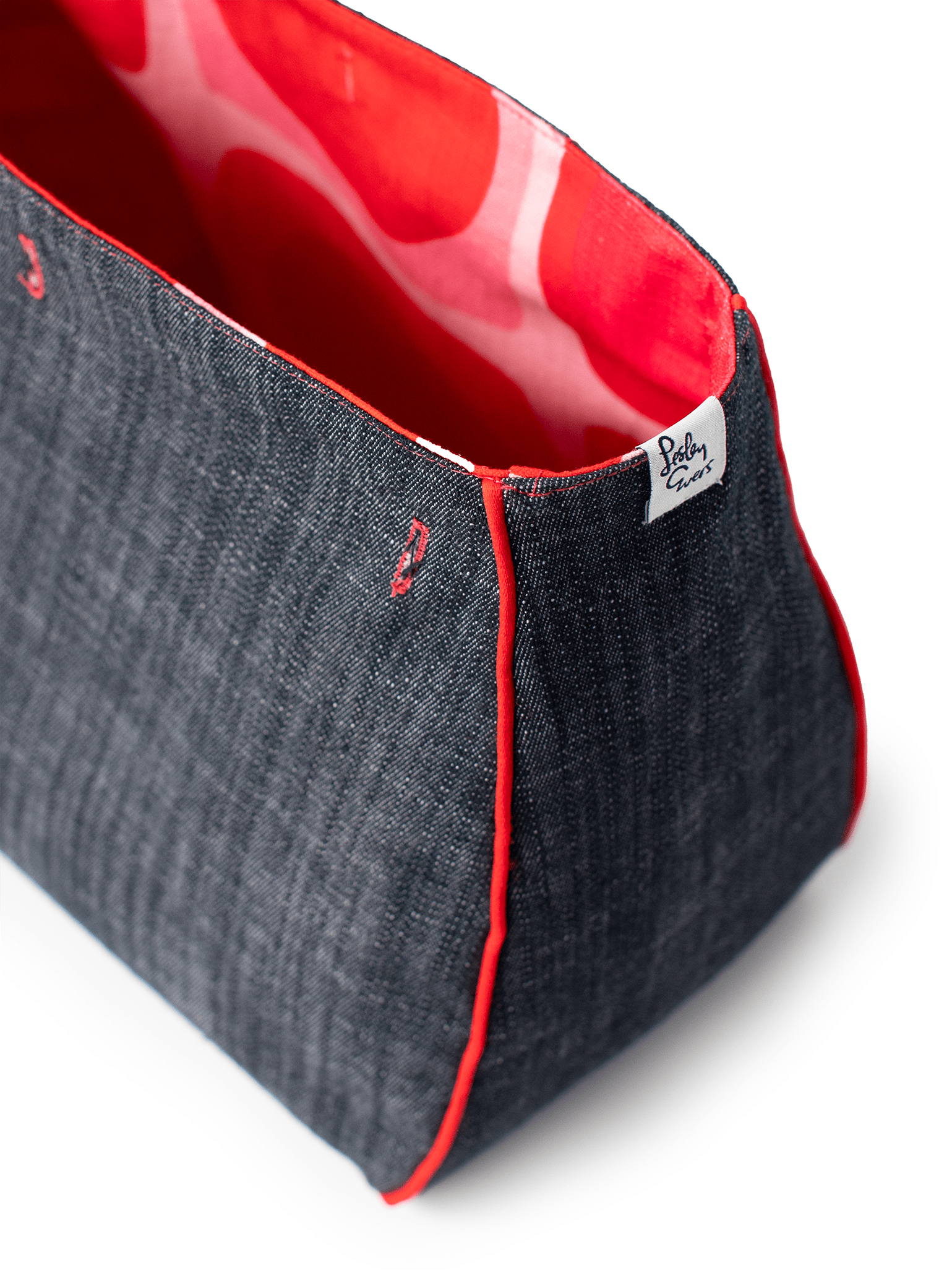 BAG COVER Sea Glass Red & Denim - Lesley Evers - Accessories - Bonnie cover - Giftable