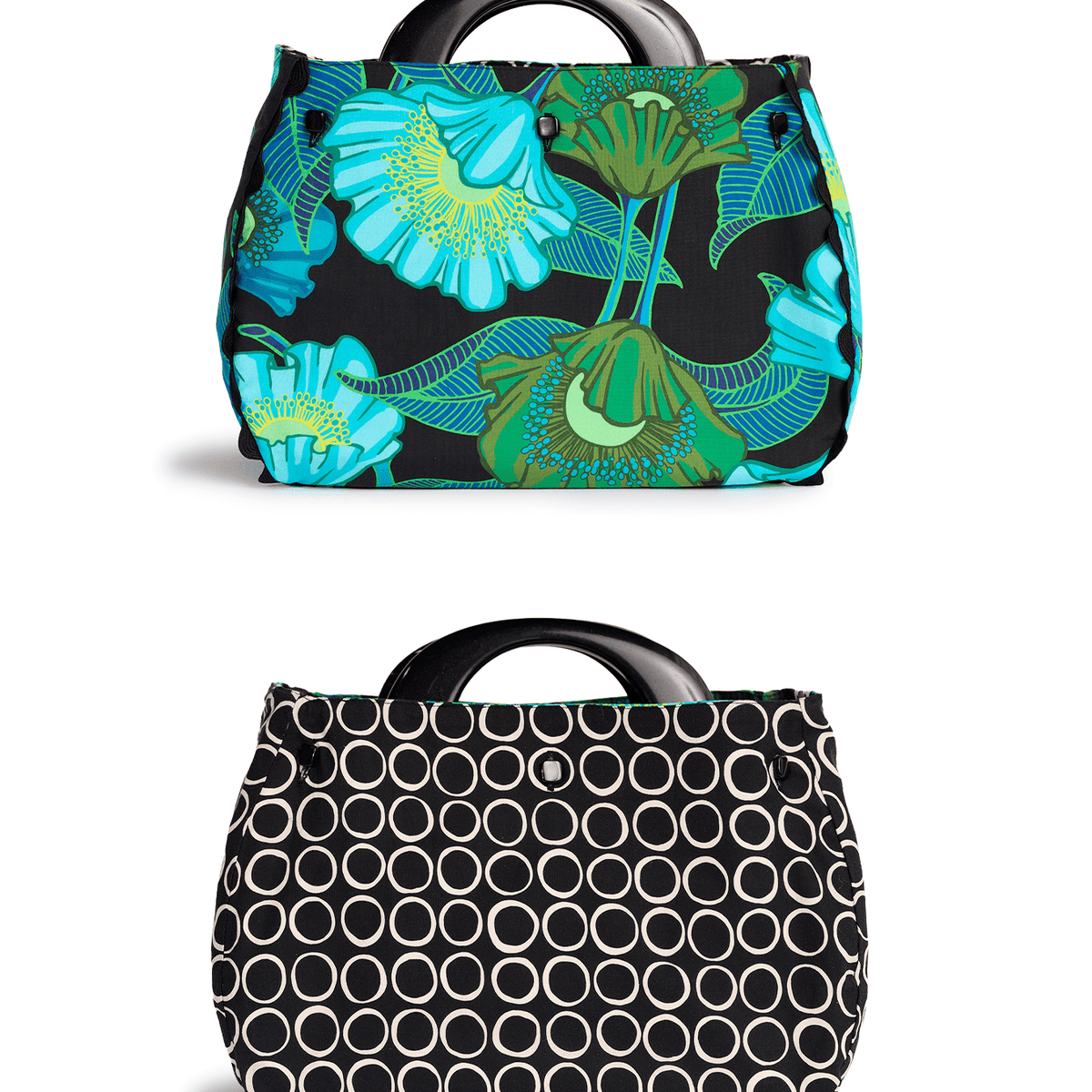 BAG COVER Secret Garden Green & Dots Black and White – Lesley Evers