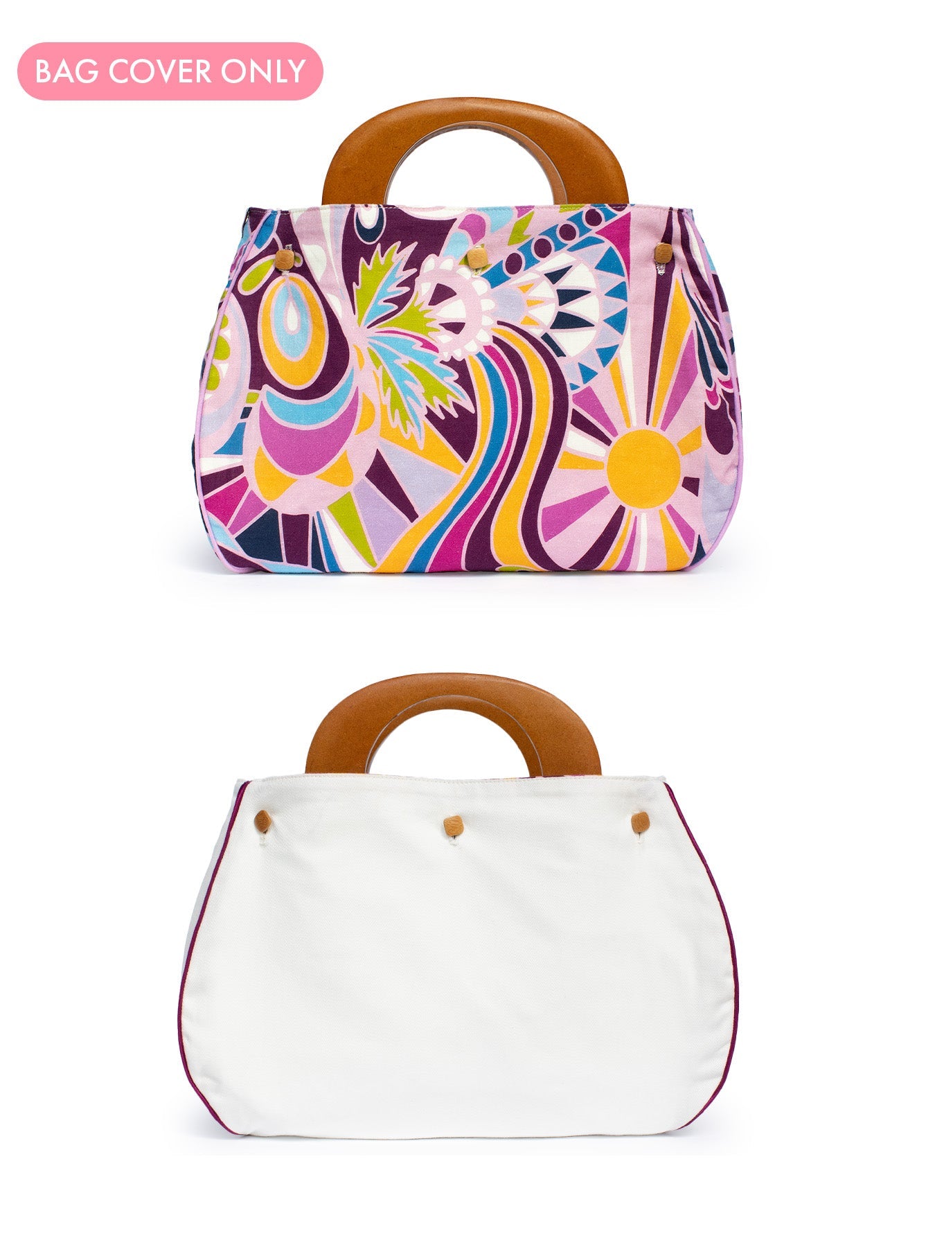 BAG COVER Shakalaka Lilac & White - Lesley Evers - Accessories - Bonnie cover - Giftable