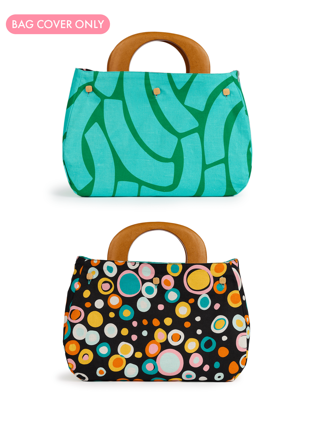 BAG COVER Speckles & Swoops Blue and Green - Lesley Evers-Accessories-birds-Bonnie cover