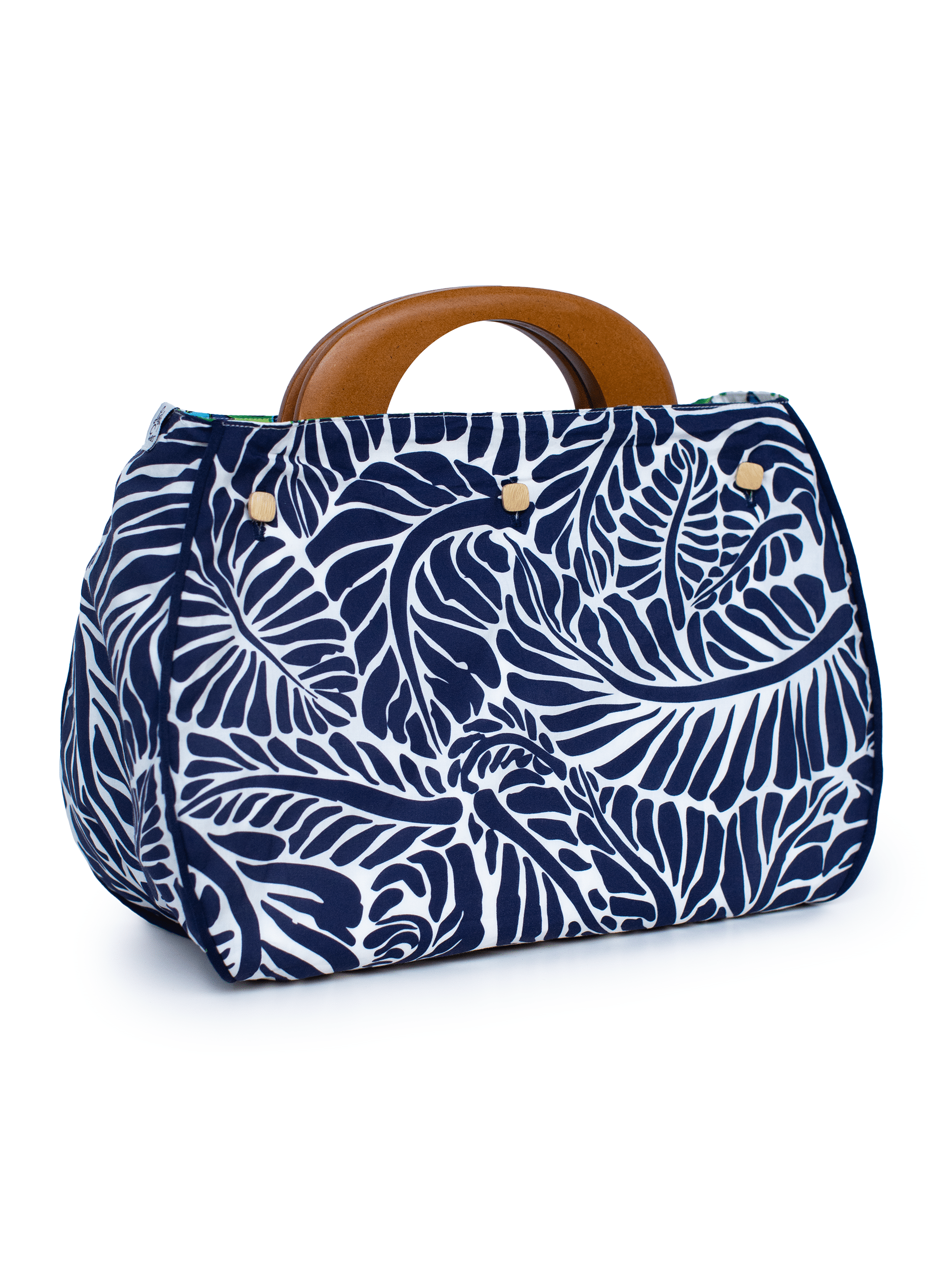 BAG COVER Talavera Green & Frond Navy and White - Lesley Evers - Accessories - birds - Bonnie cover
