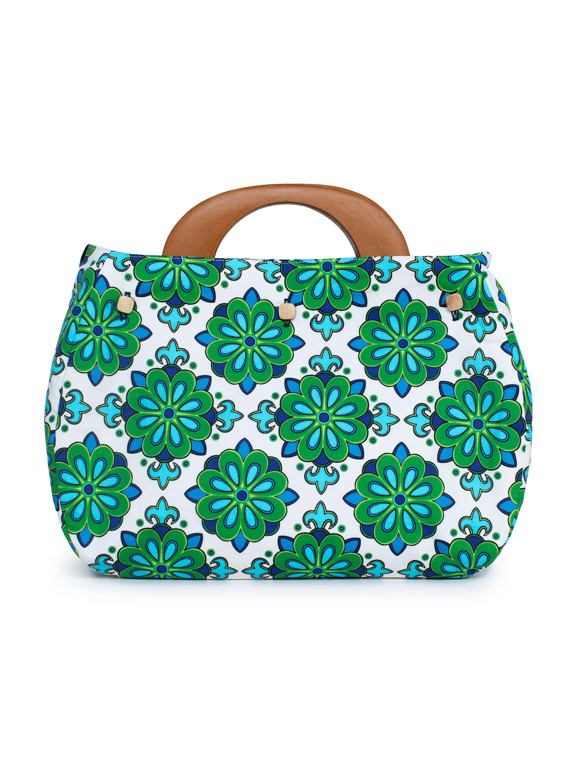 BAG COVER Talavera Green & Frond Navy and White - Lesley Evers - Accessories - birds - Bonnie cover
