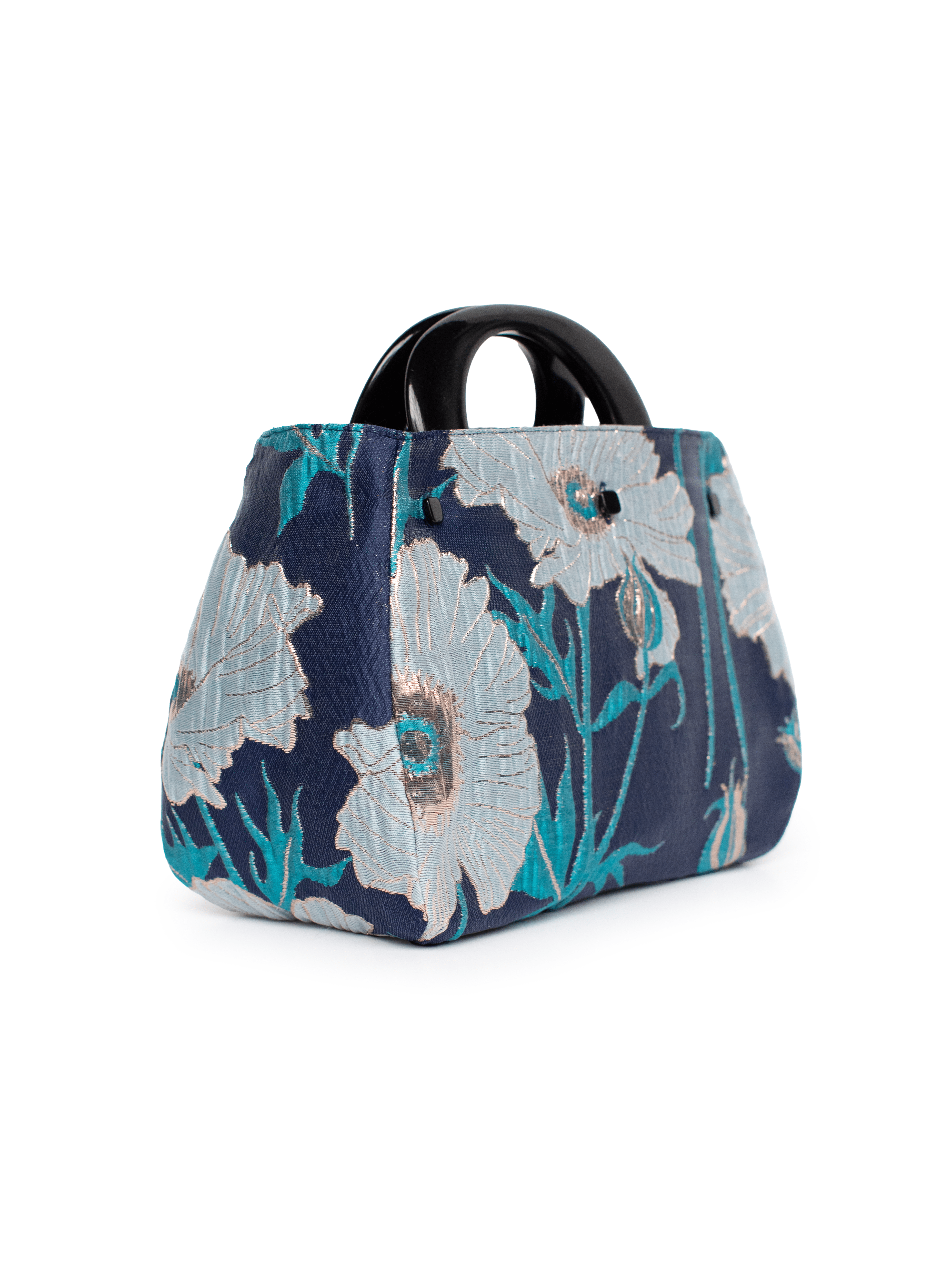 BAG COVER Tree Poppies Navy & Navy Satin - Lesley Evers - Accessories - birds - Bonnie cover