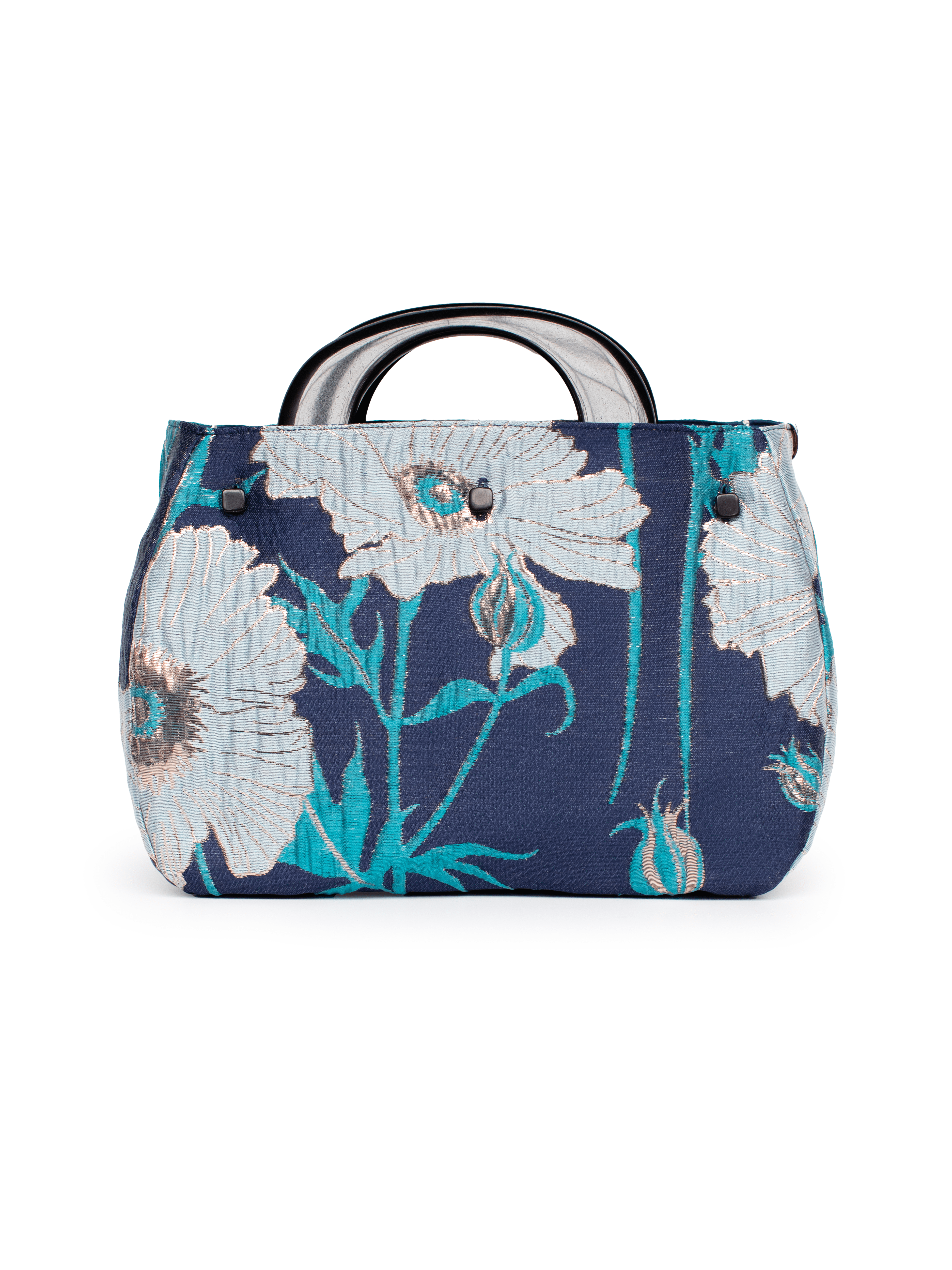 BAG COVER Tree Poppies Navy & Navy Satin - Lesley Evers - Accessories - birds - Bonnie cover