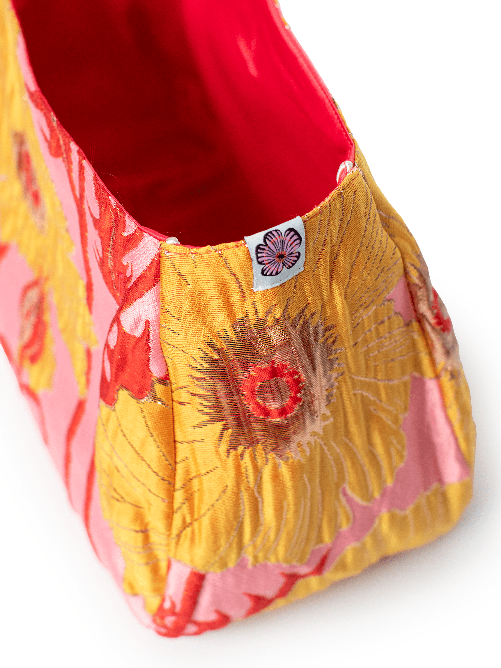 BAG COVER Tree Poppies Pink & Red Satin - Lesley Evers - Accessories - birds - Bonnie cover