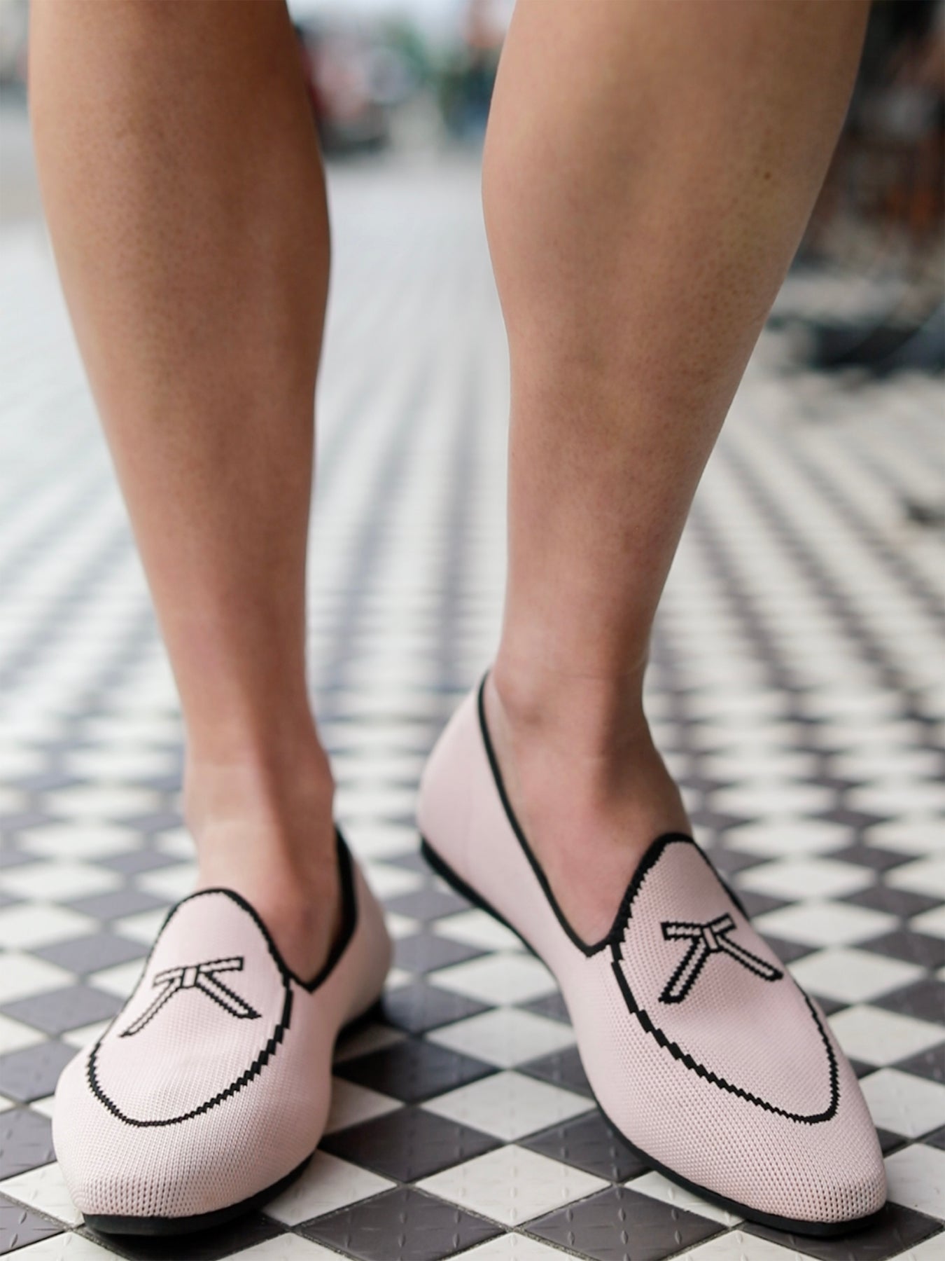 BELGIAN LOAFER Ballet Pink - Lesley Evers - knit shoe - loafer - shoe