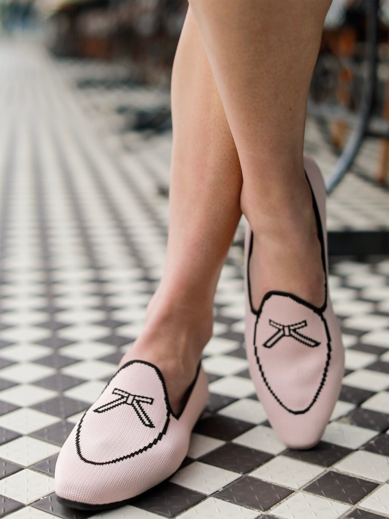 BELGIAN LOAFER Ballet Pink - Lesley Evers - knit shoe - loafer - shoe