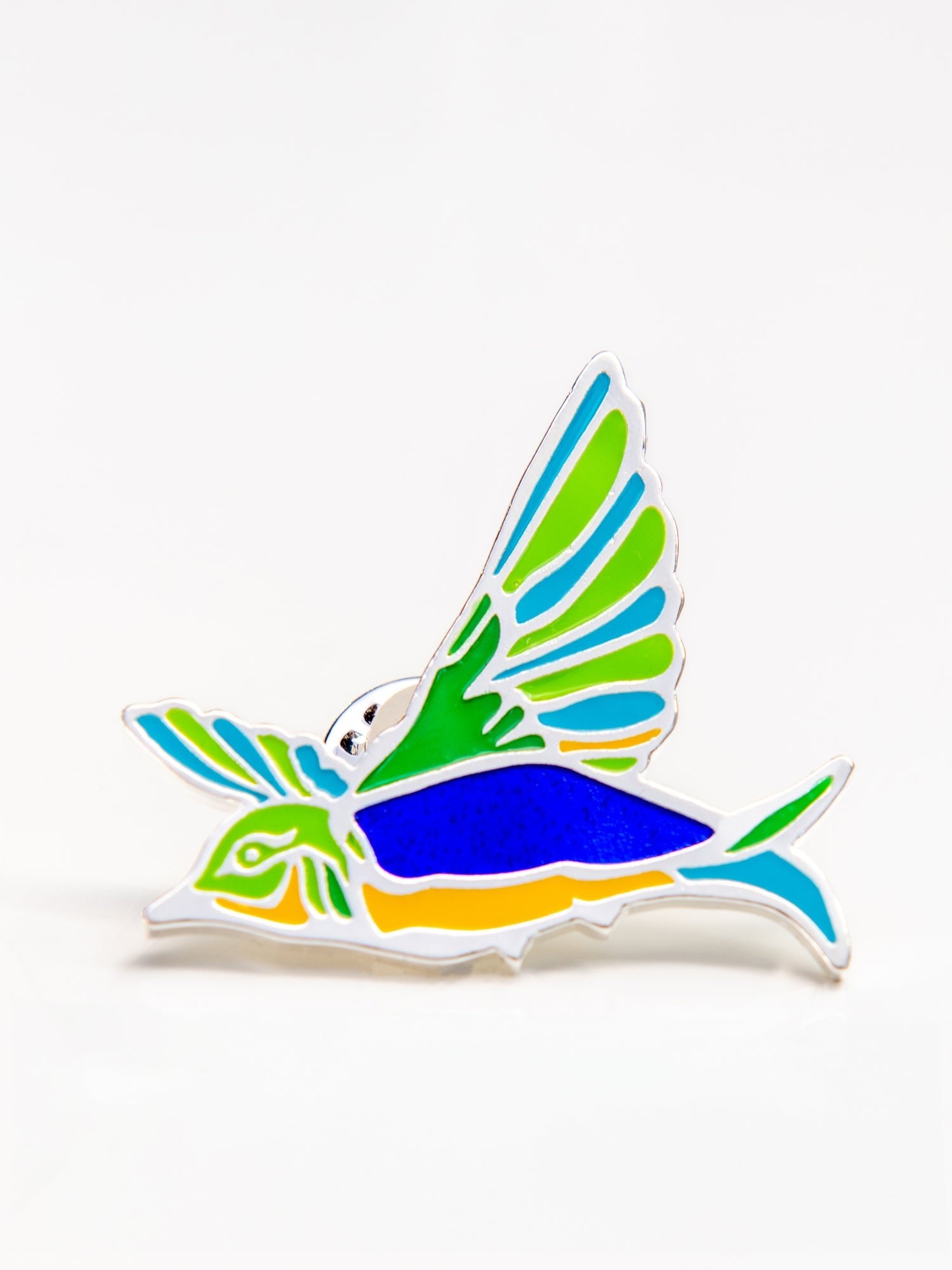 Bird pin Blue and Green - Lesley Evers - Accessories - accessory - Shop